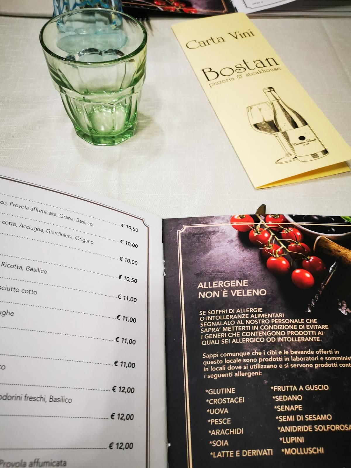 Menu di Ristorante Pizzeria & Steakhouse Bostan 