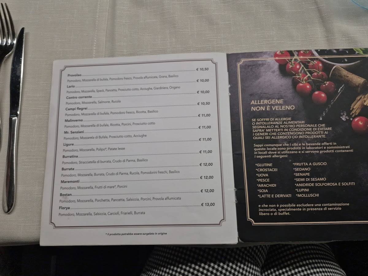 Menu di Ristorante Pizzeria & Steakhouse Bostan 