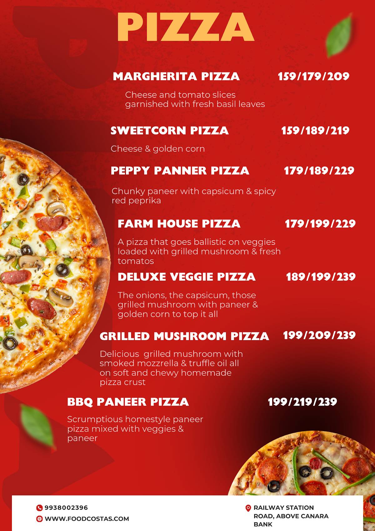 Foodcostas menu