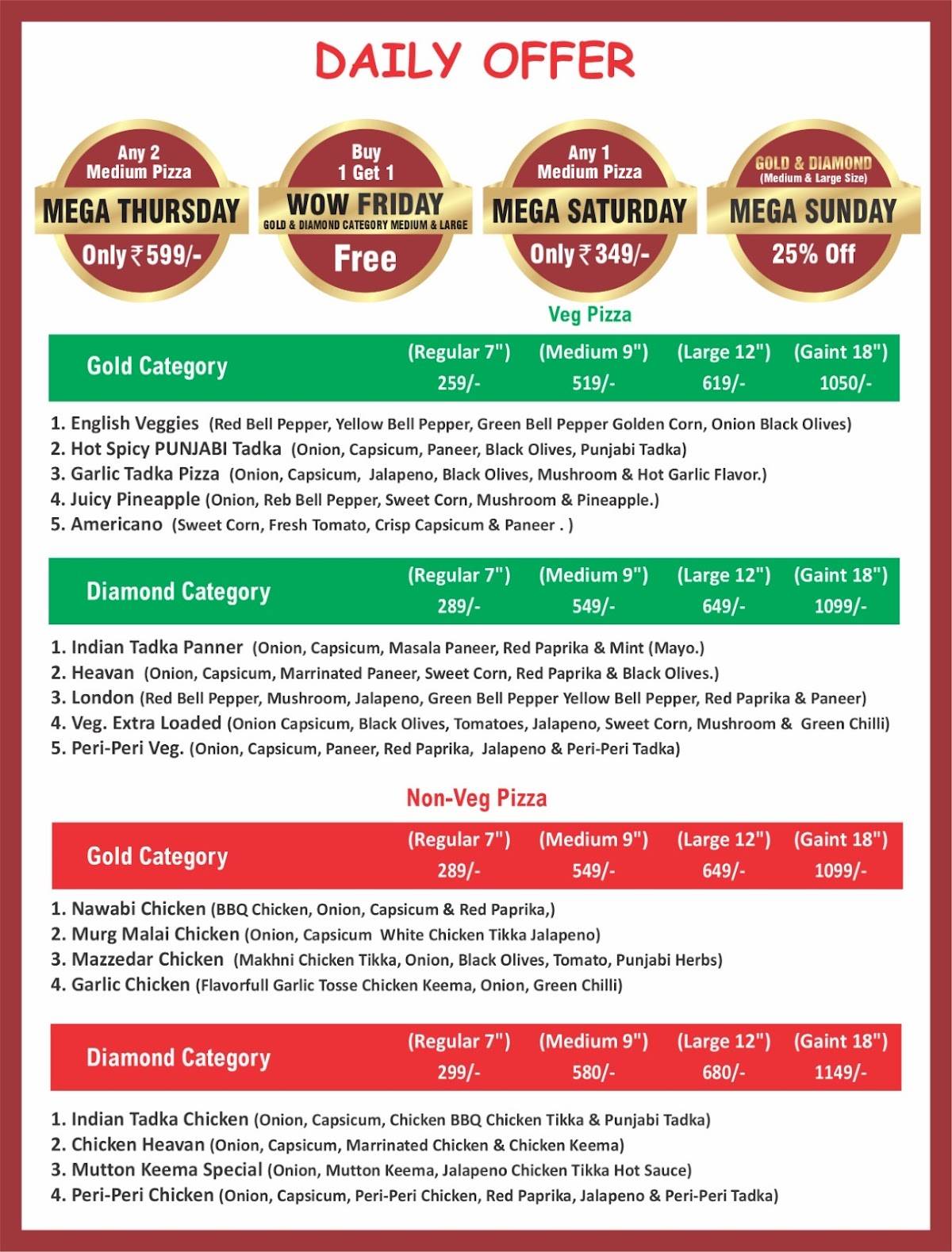 Brampton Cafe & Restro menu