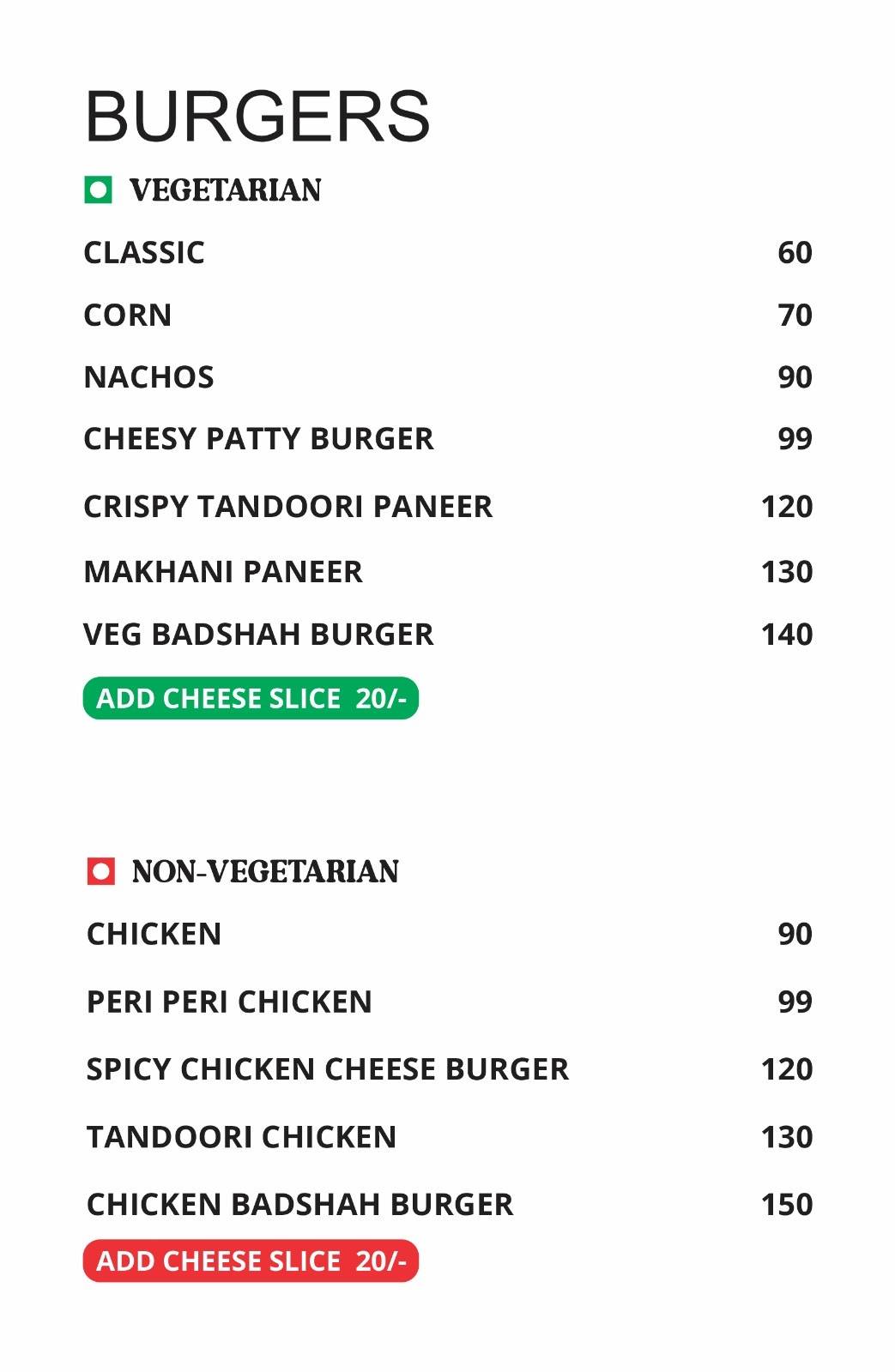 Brampton Cafe & Restro menu