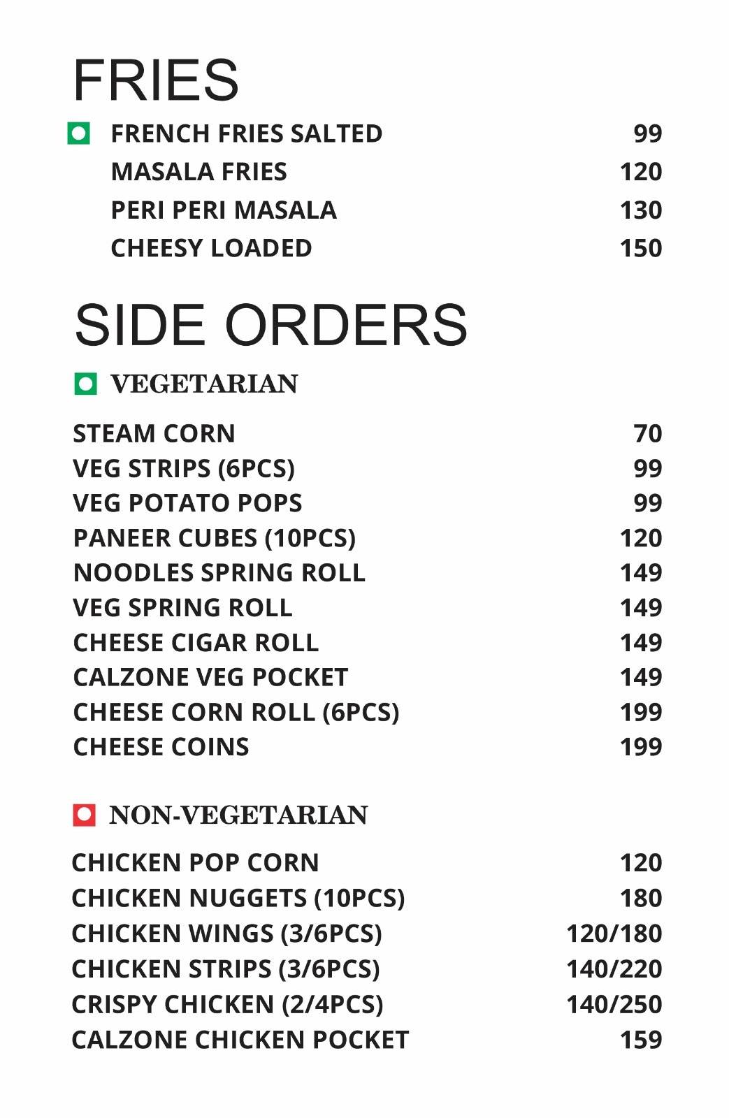 Brampton Cafe & Restro menu