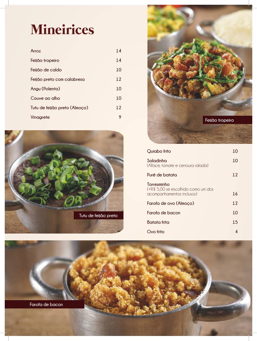 Minas Bistrô: Feijoada, Petiscos, Prato Executivo, Delivery Sudoeste Brasília DF cardápio