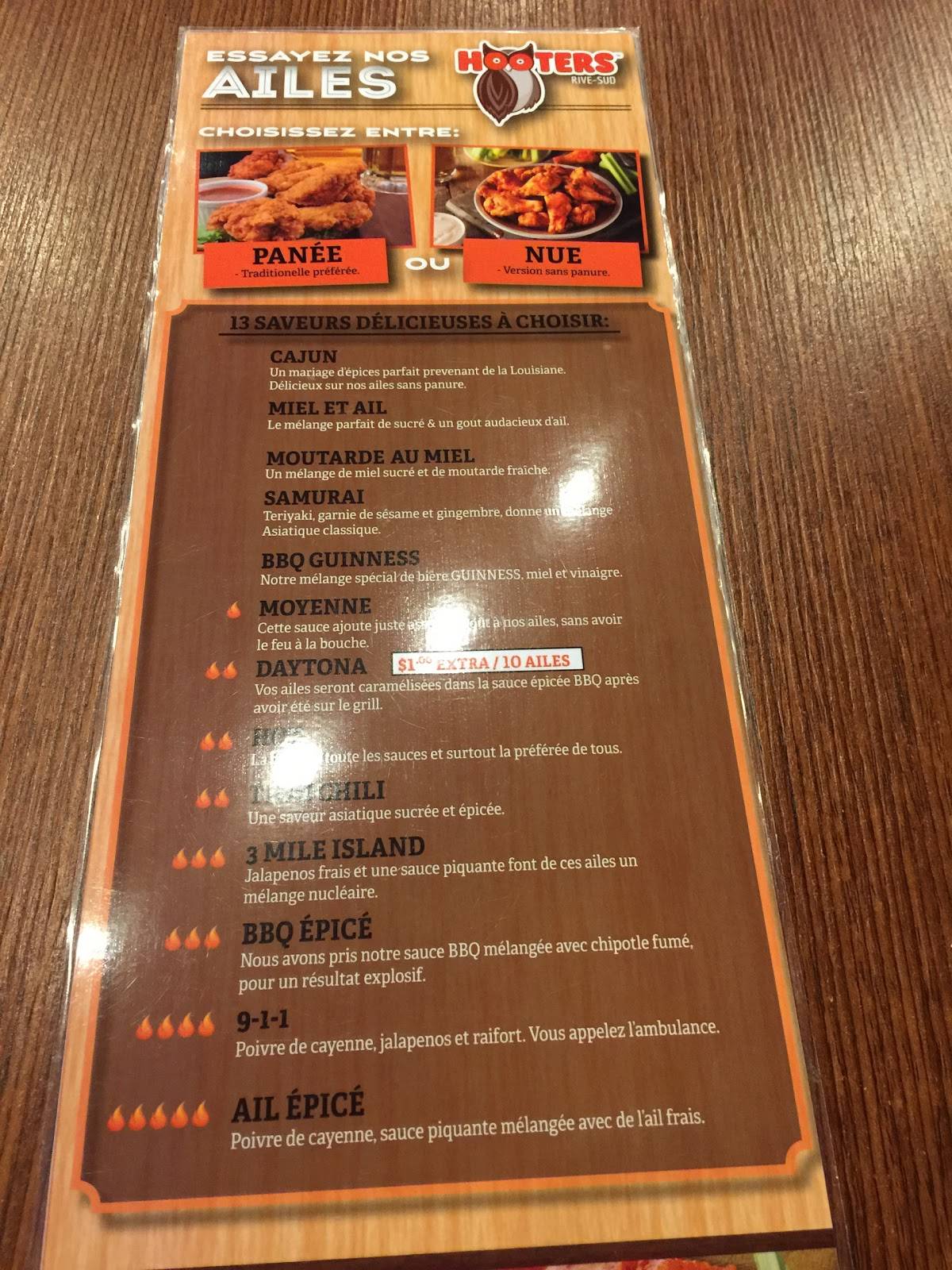 Original Hooters Joliet Menu 94 - zew9d4c