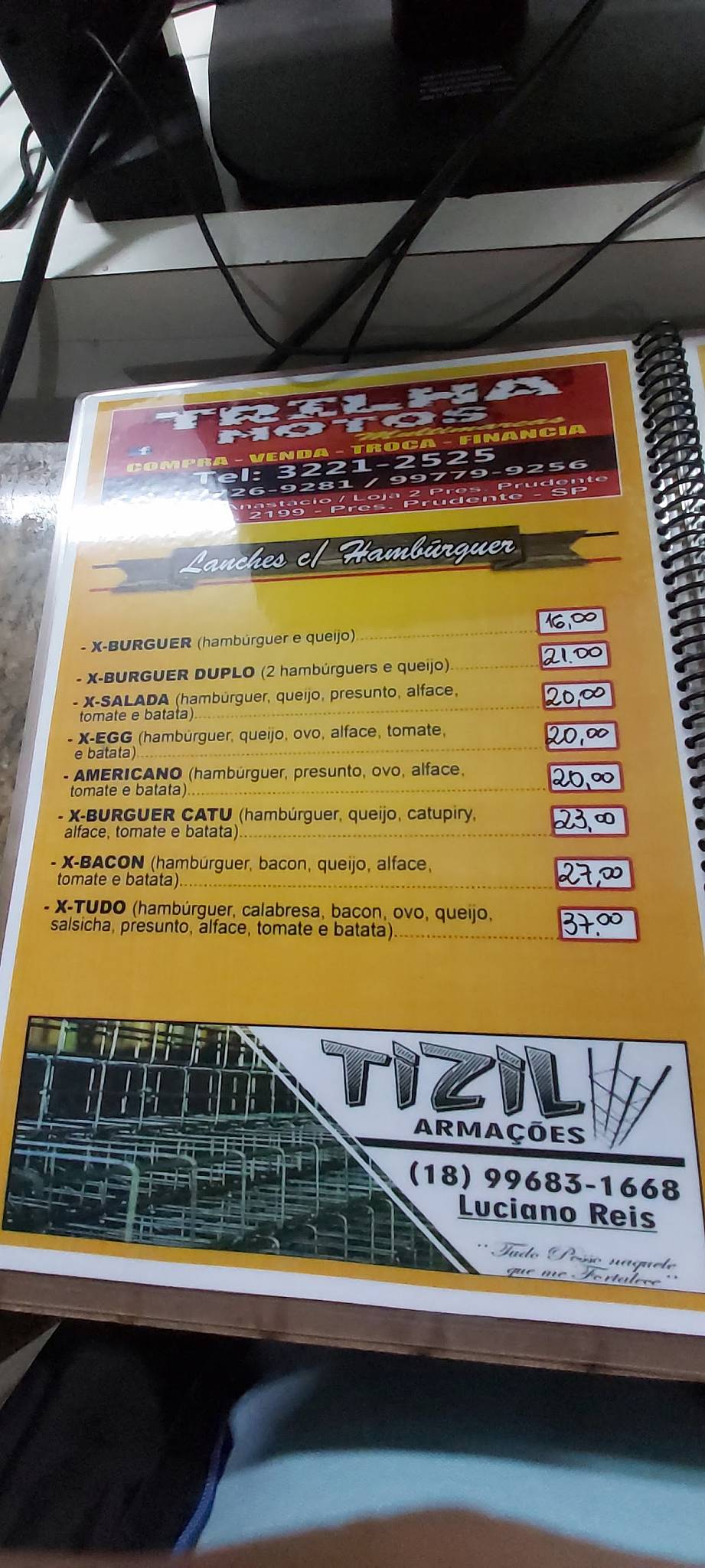 Bruna's Lanches e Pizzas cardápio