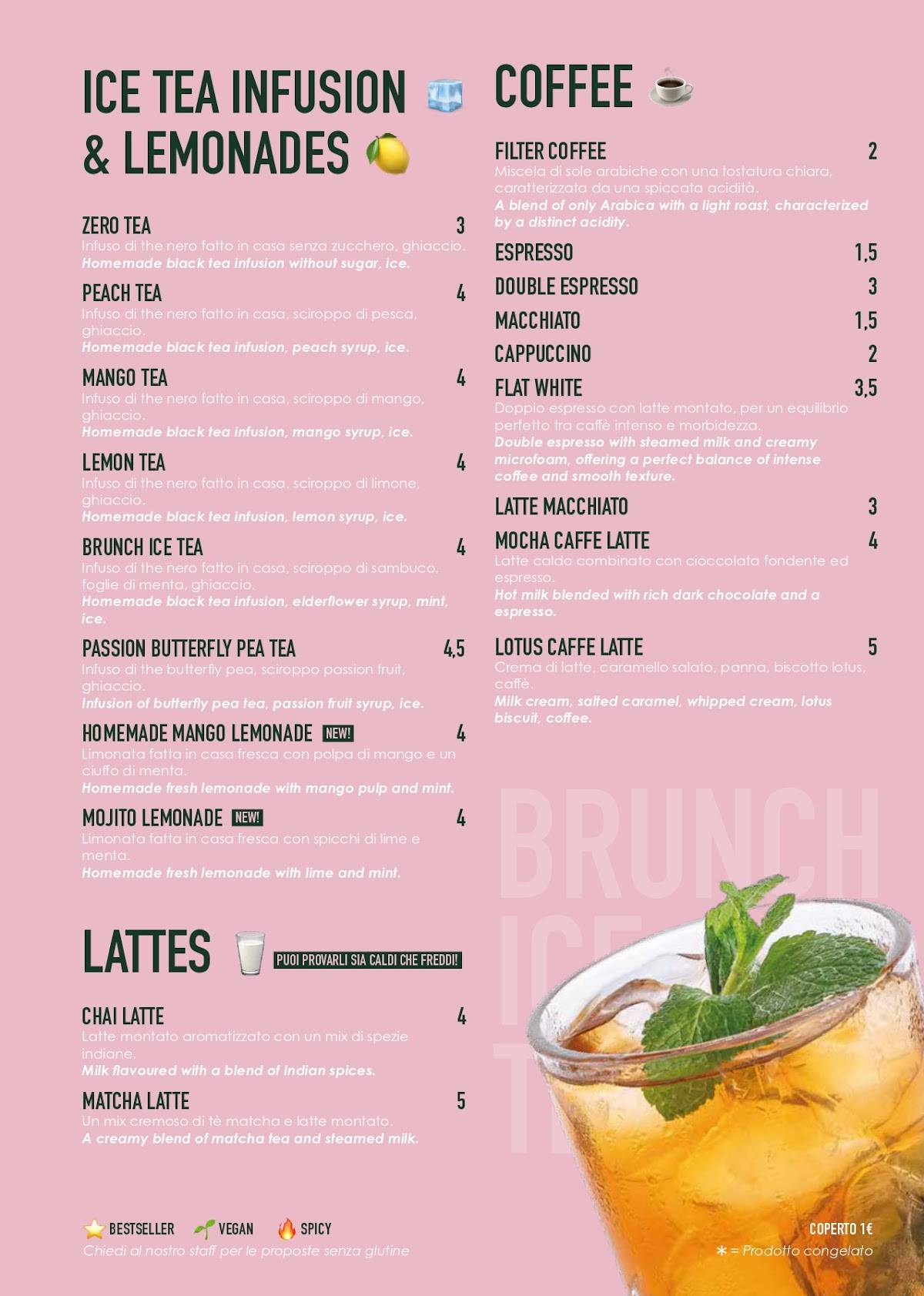 Menu di Brunch Republic Riccione 
