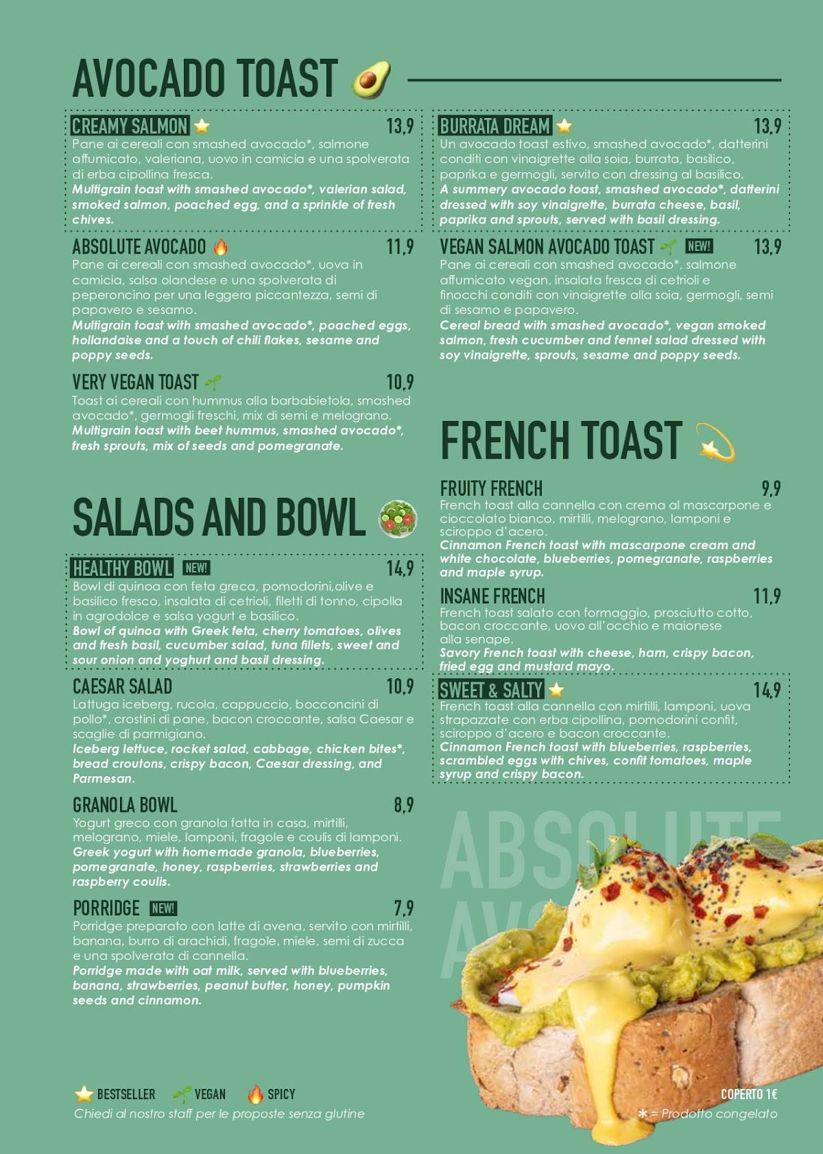 Menu di Brunch Republic Riccione 