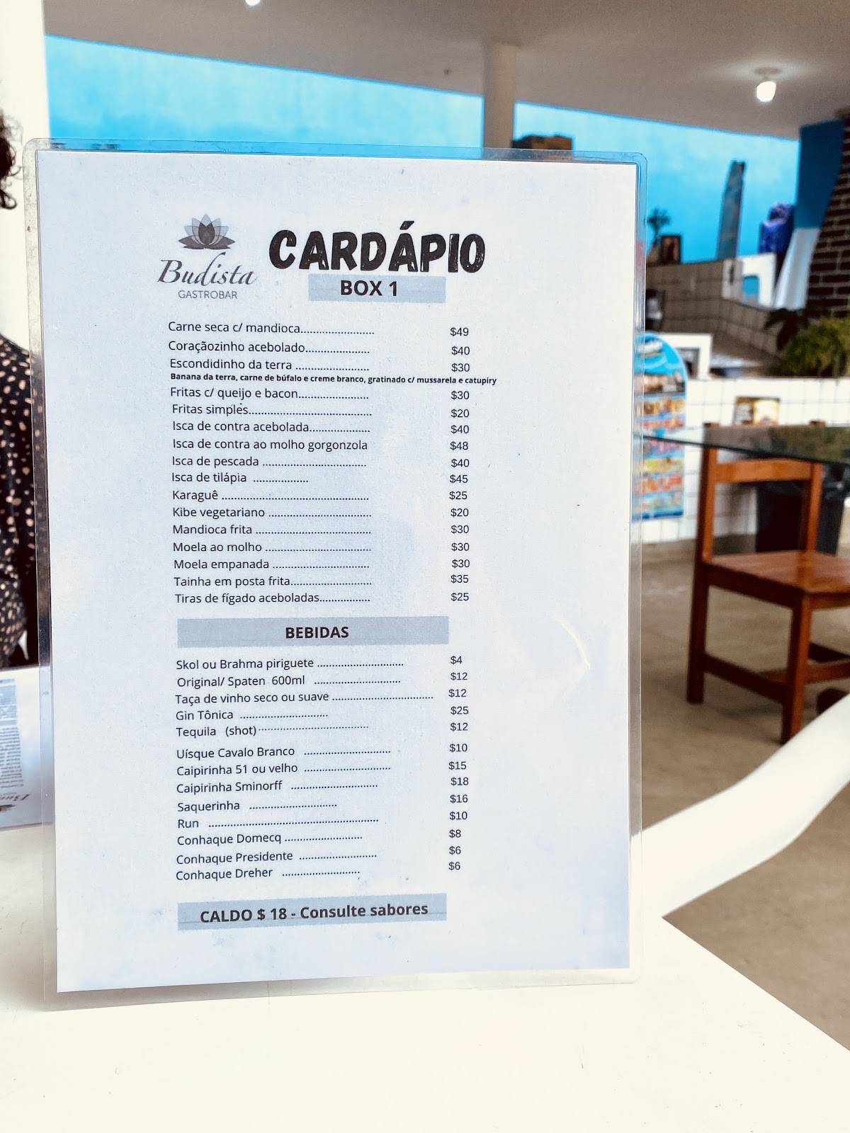Budista Gastrobar cardápio