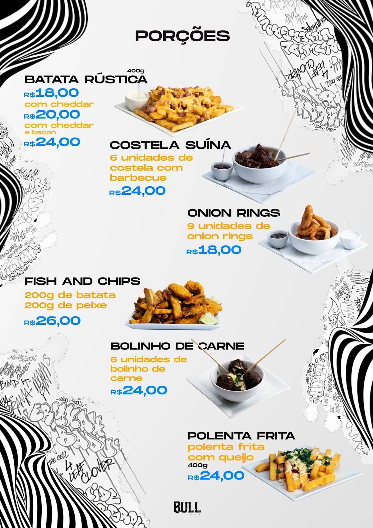 BULL PUB BAR cardápio