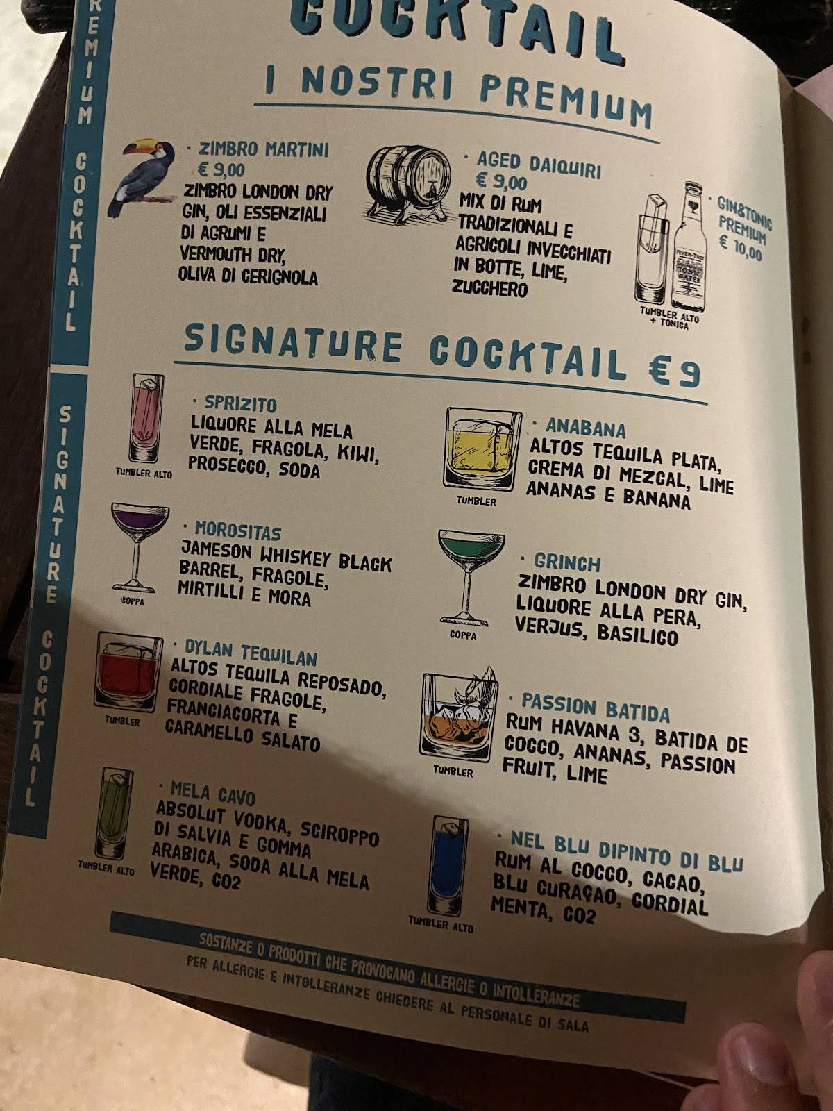Menu de Busca Vida Ristorante & Cocktail Bar