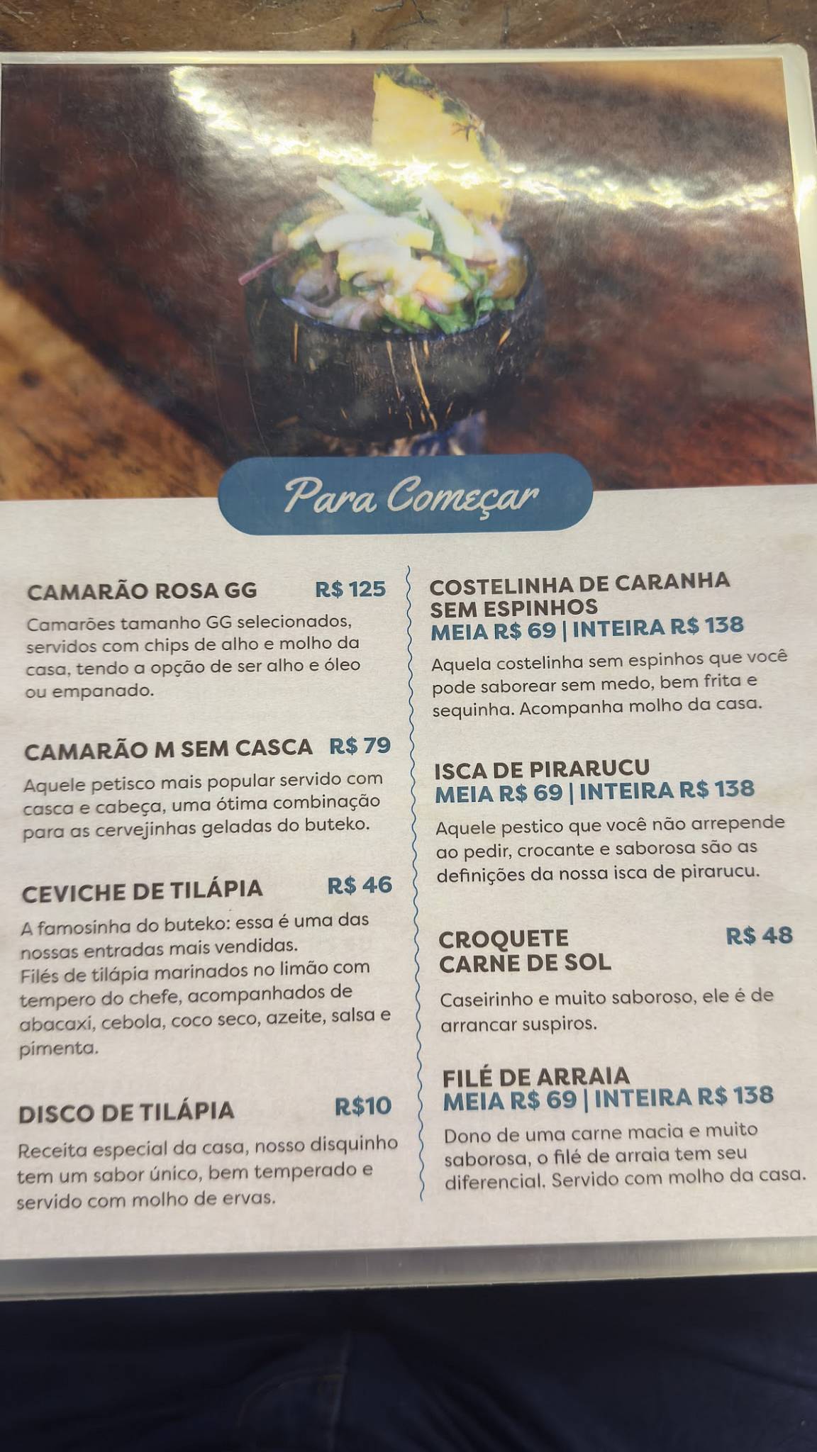 Buteko do Peixe cardápio