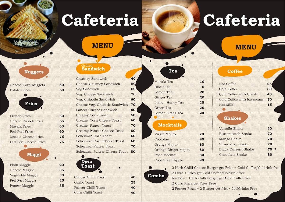 CAFETERIA CAFE menu