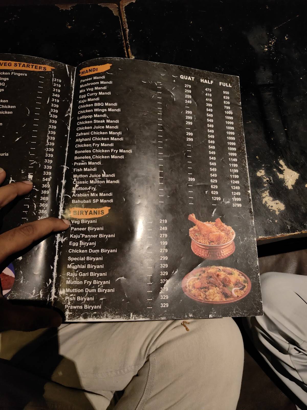 CASTLE “MANDI” ARABIC RESTAURANT menu