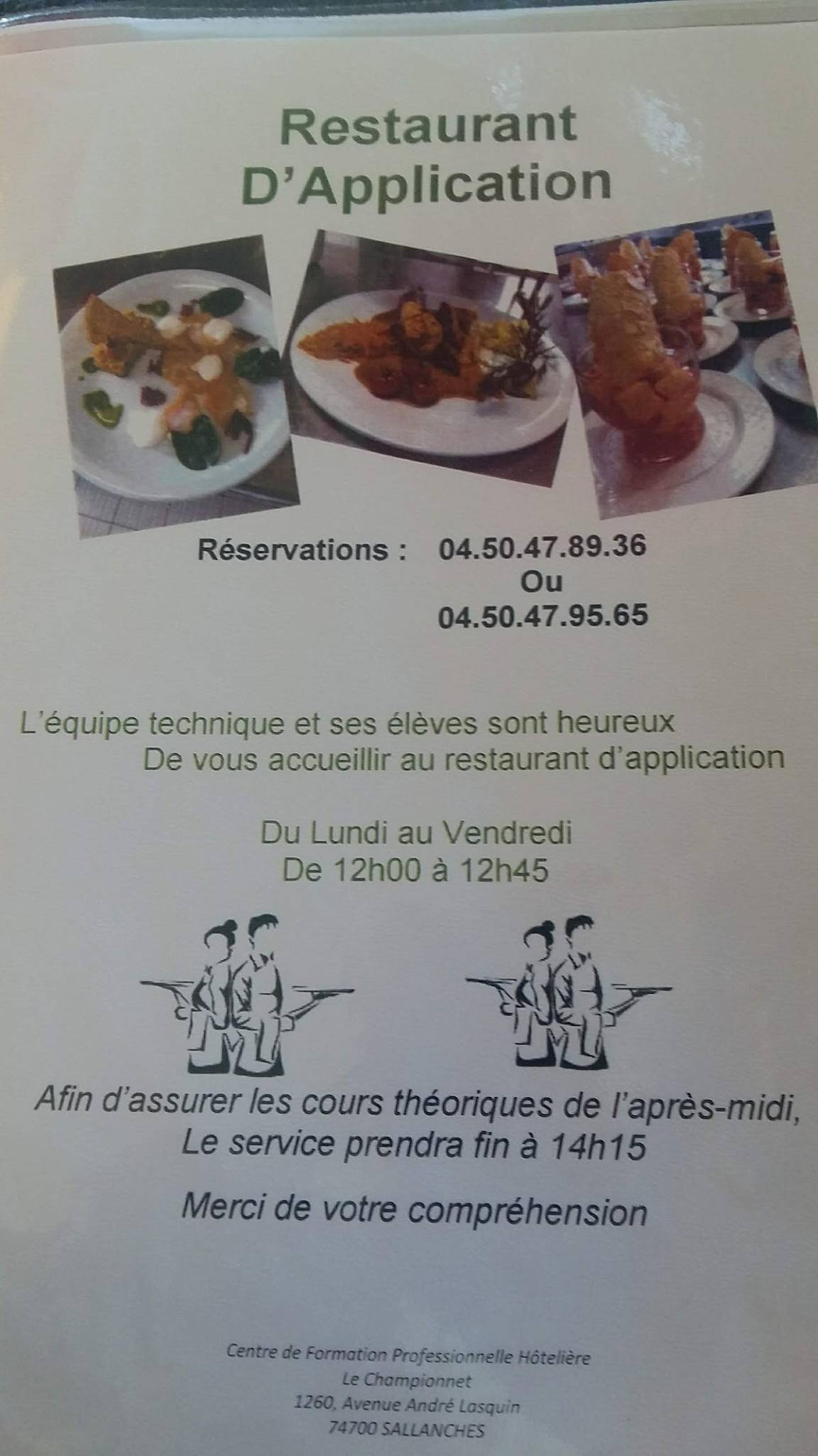 Menu de CHAMPIONNET