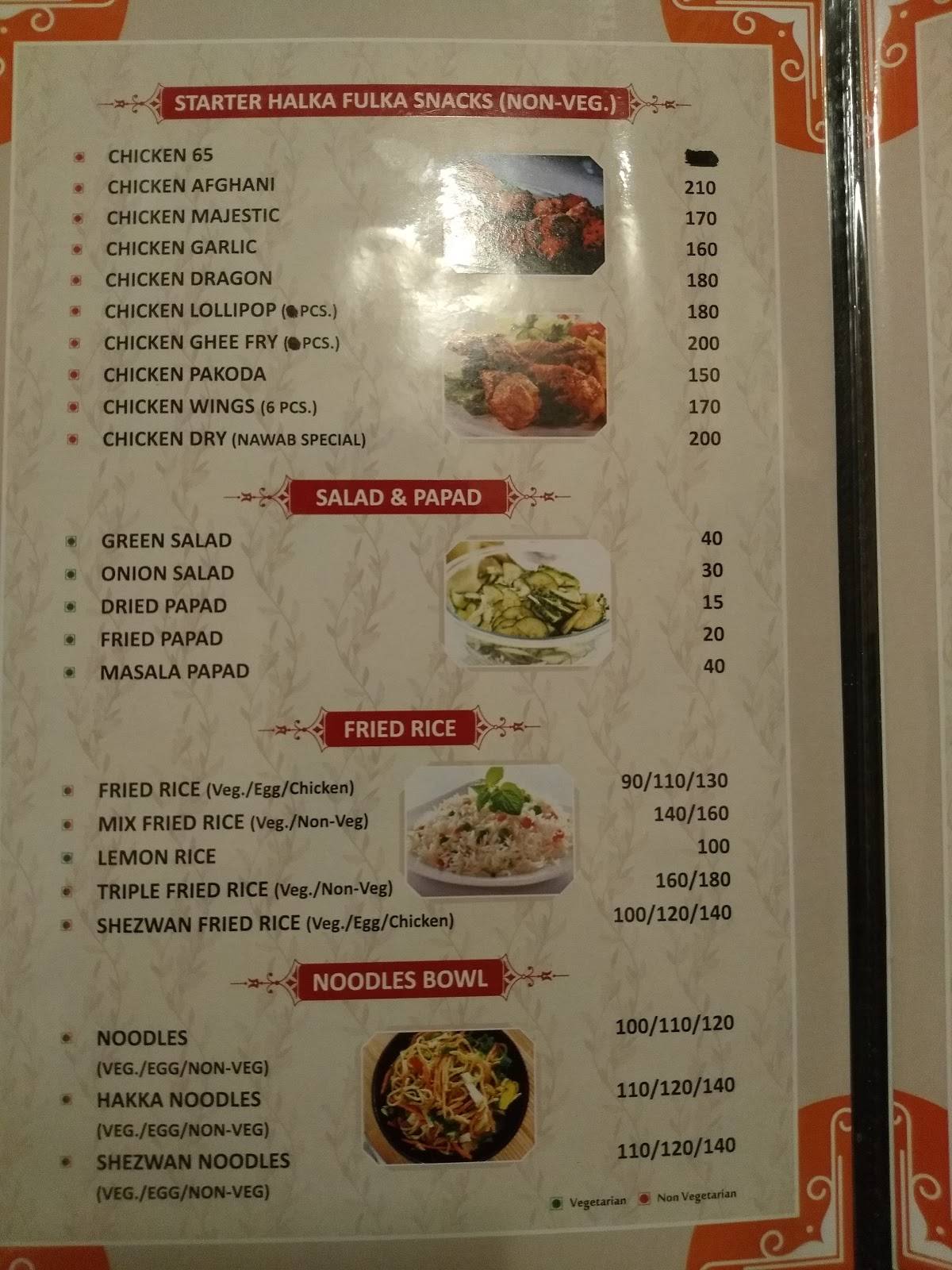 CHHOTE NAWAB menu