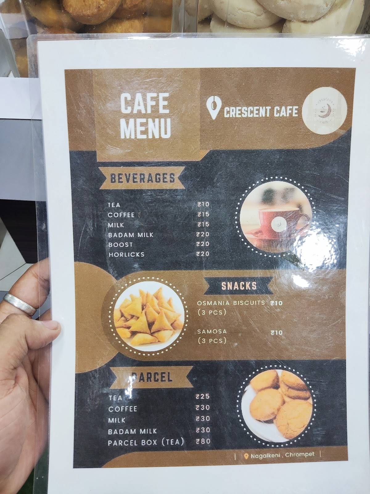 CRESCENT CAFE - Nagelkeni menu