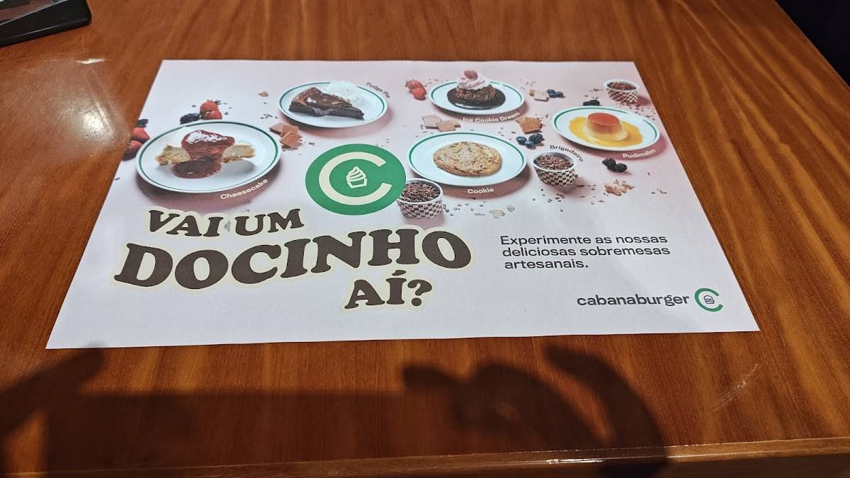 Cabana Burger (Barra da Tijuca) cardápio