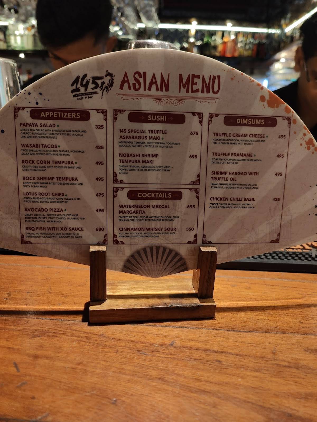 145 Bandra menu