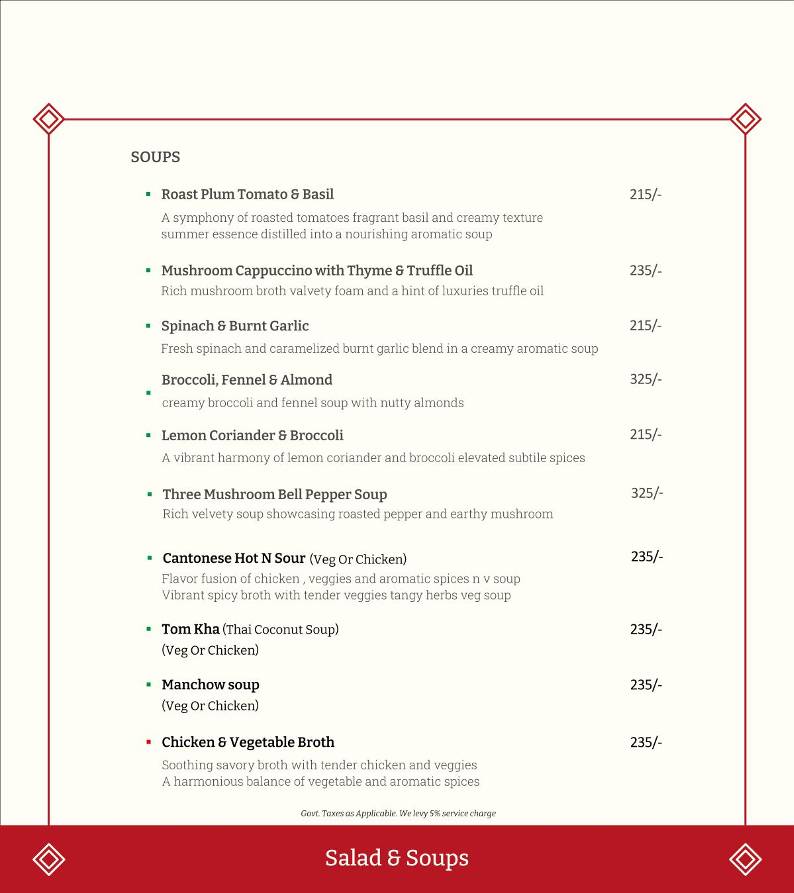Café Bae menu