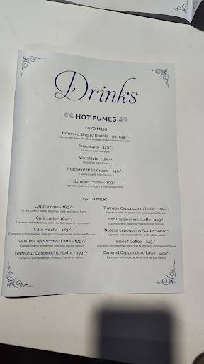 Cafe Bluez menu