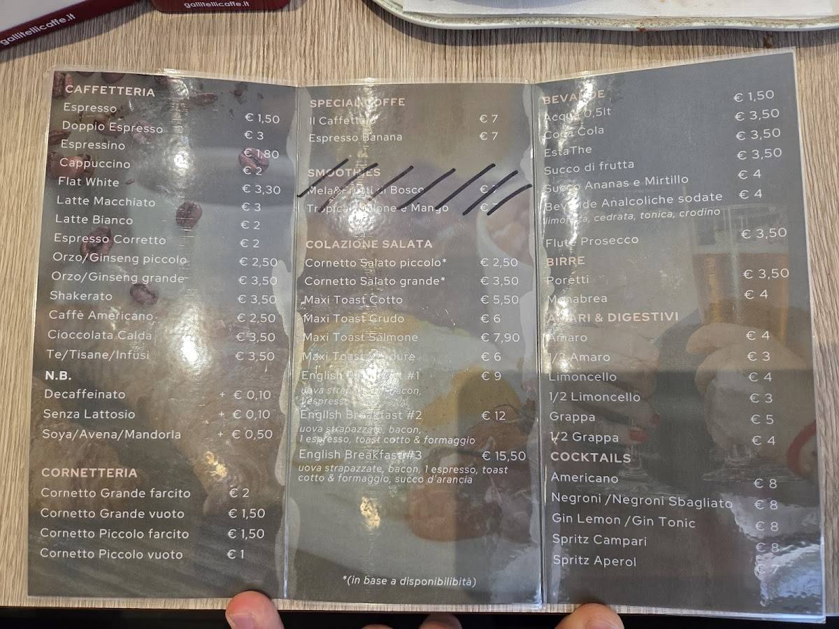 Menu di Il Caffettaio 