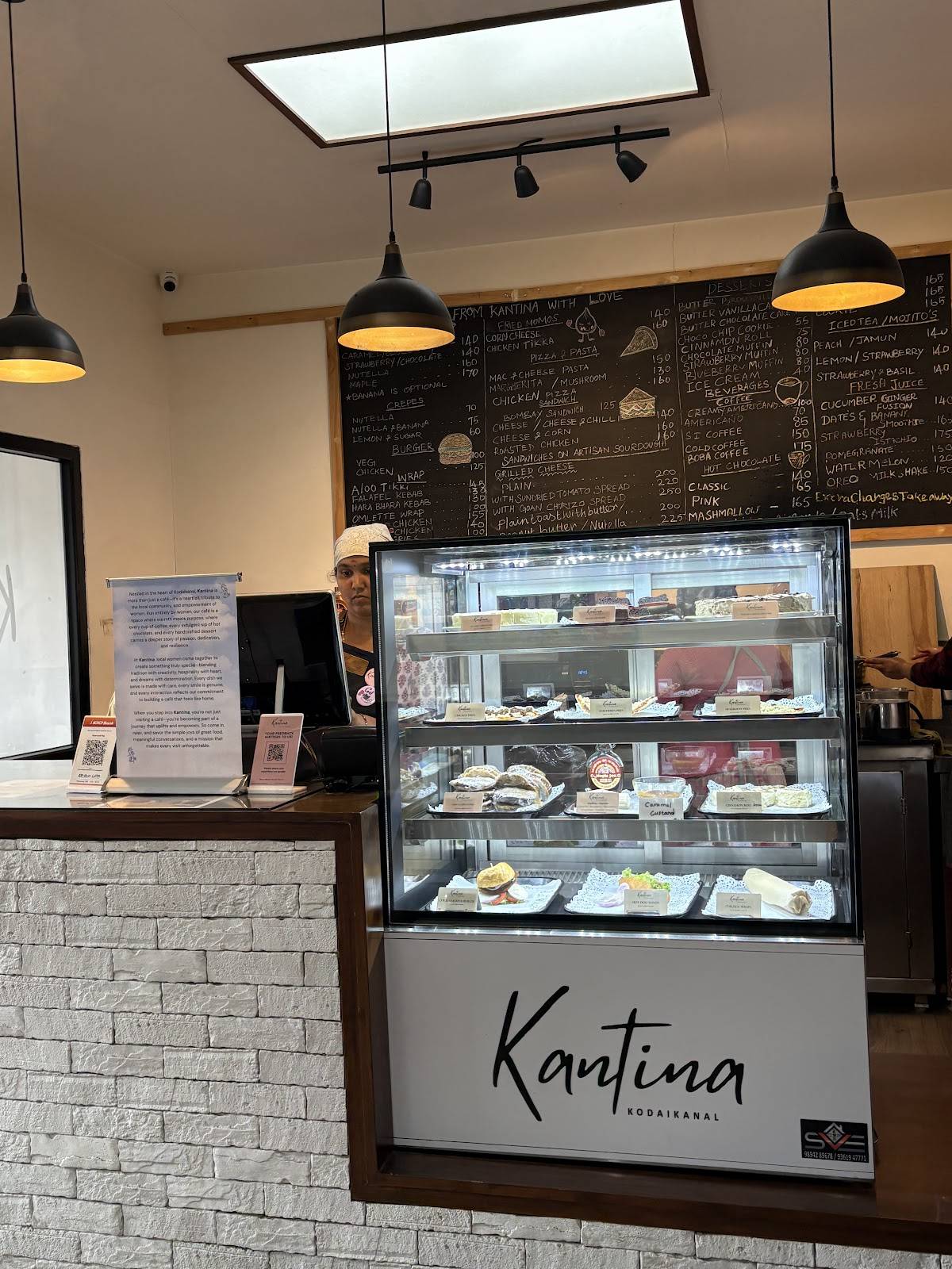 Kantina, Kodaikanal menu