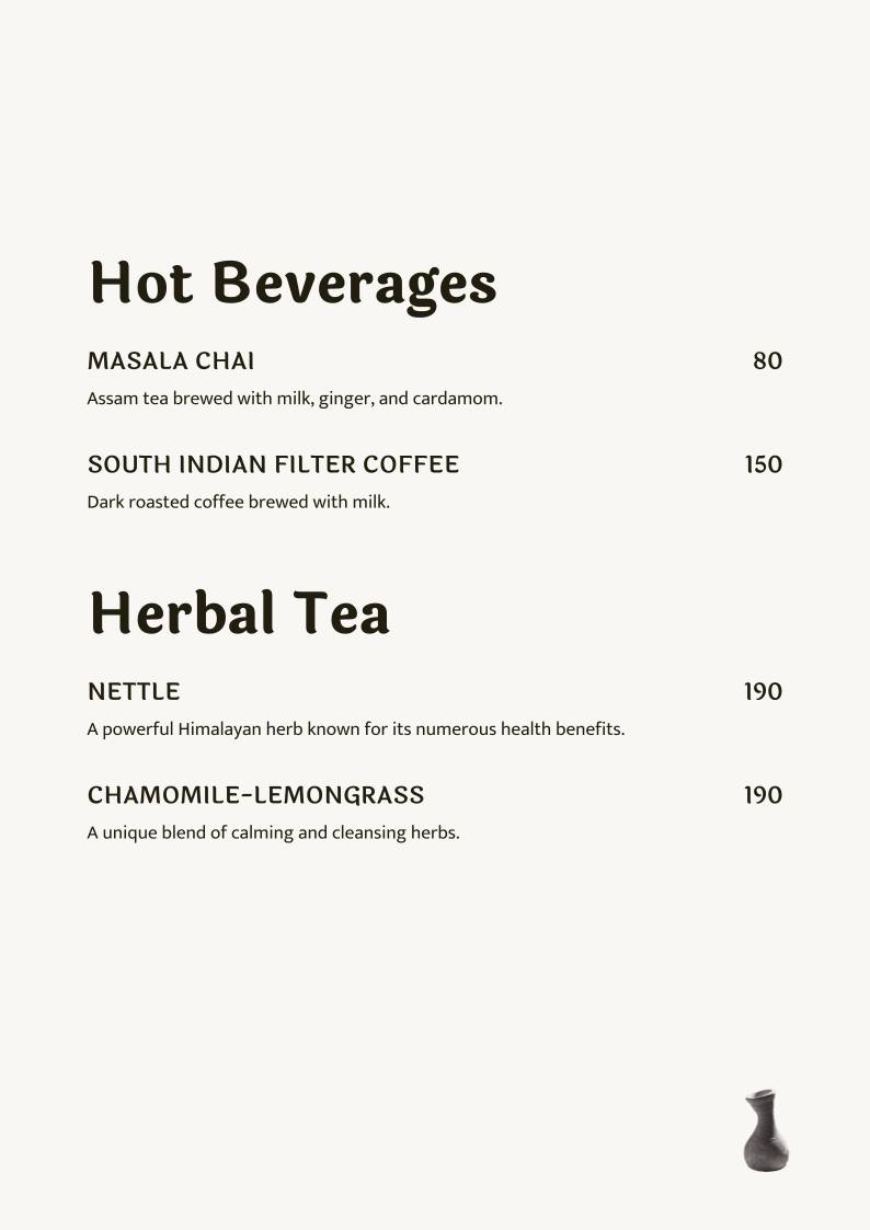 Cafe Lota menu