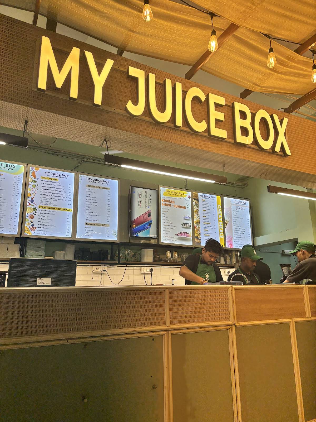 My Juice Box menu