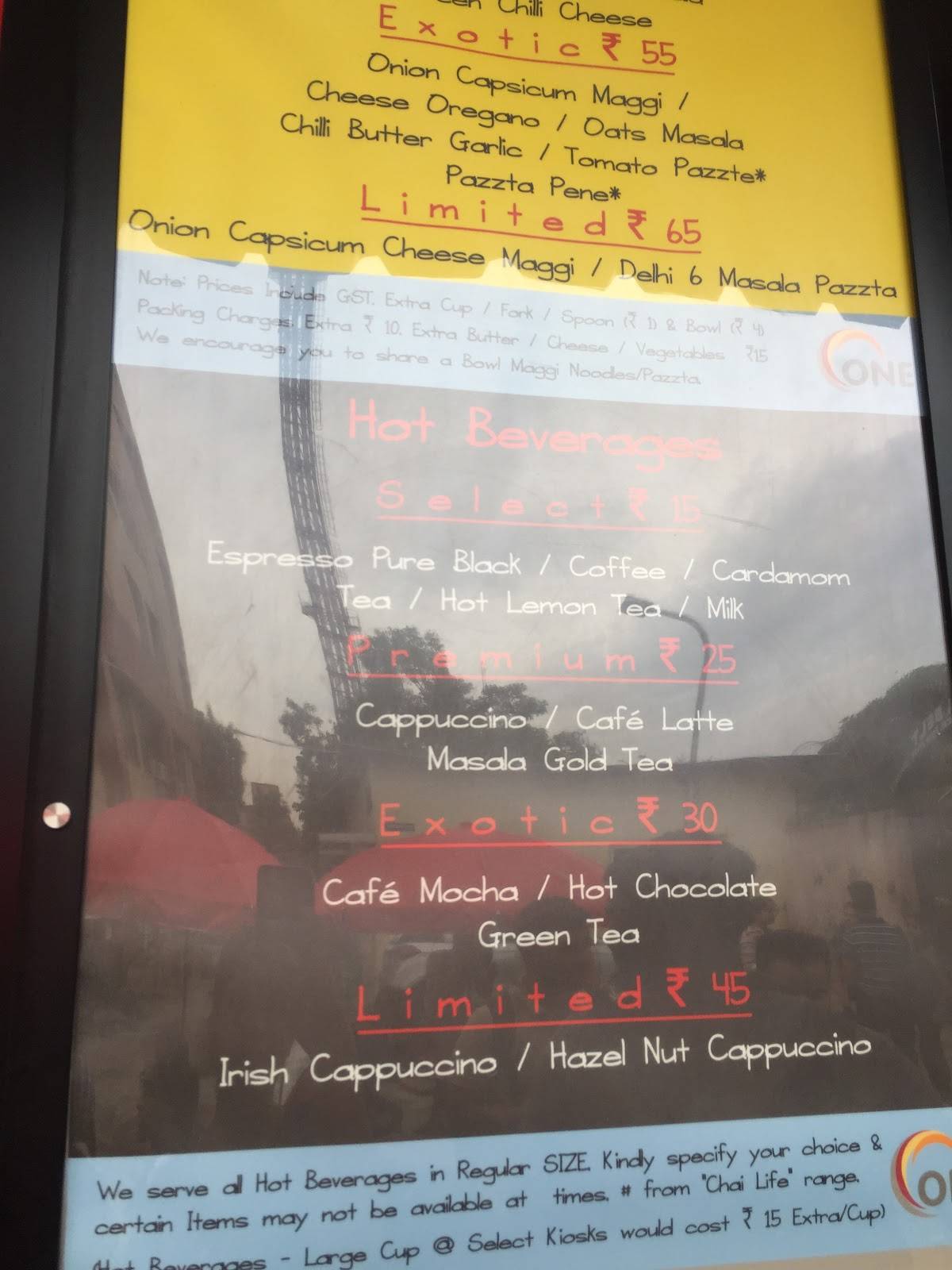 Nescafé menu