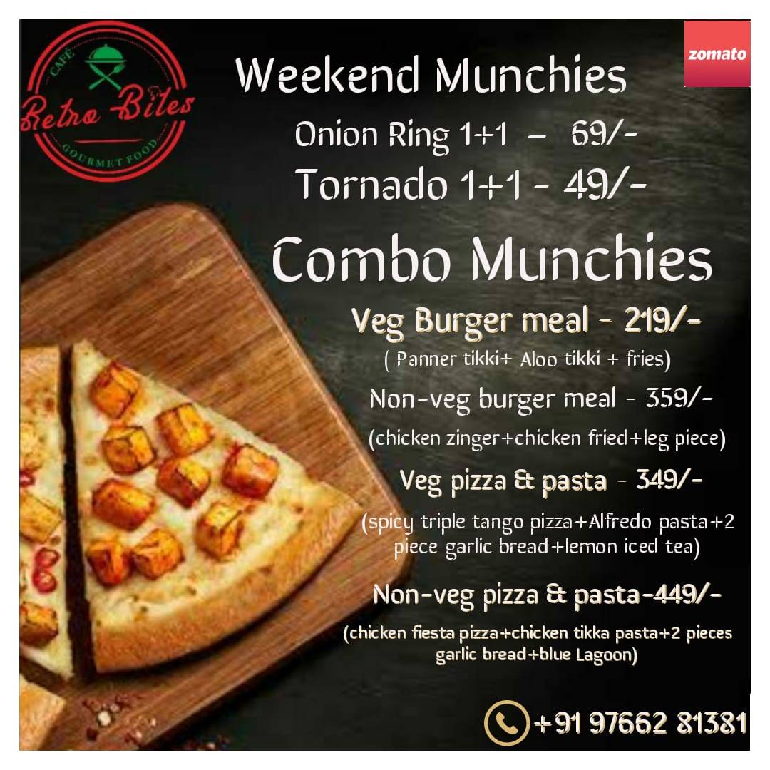 Cafe RetroBites menu