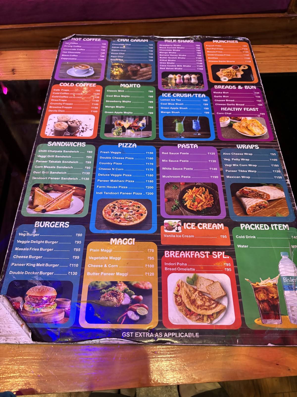 Sicily Cafe & Restaurant - Coffee Cafe and restaurant Near me in Bareilly Best Cafe in Rampur Garden Bareilly menu