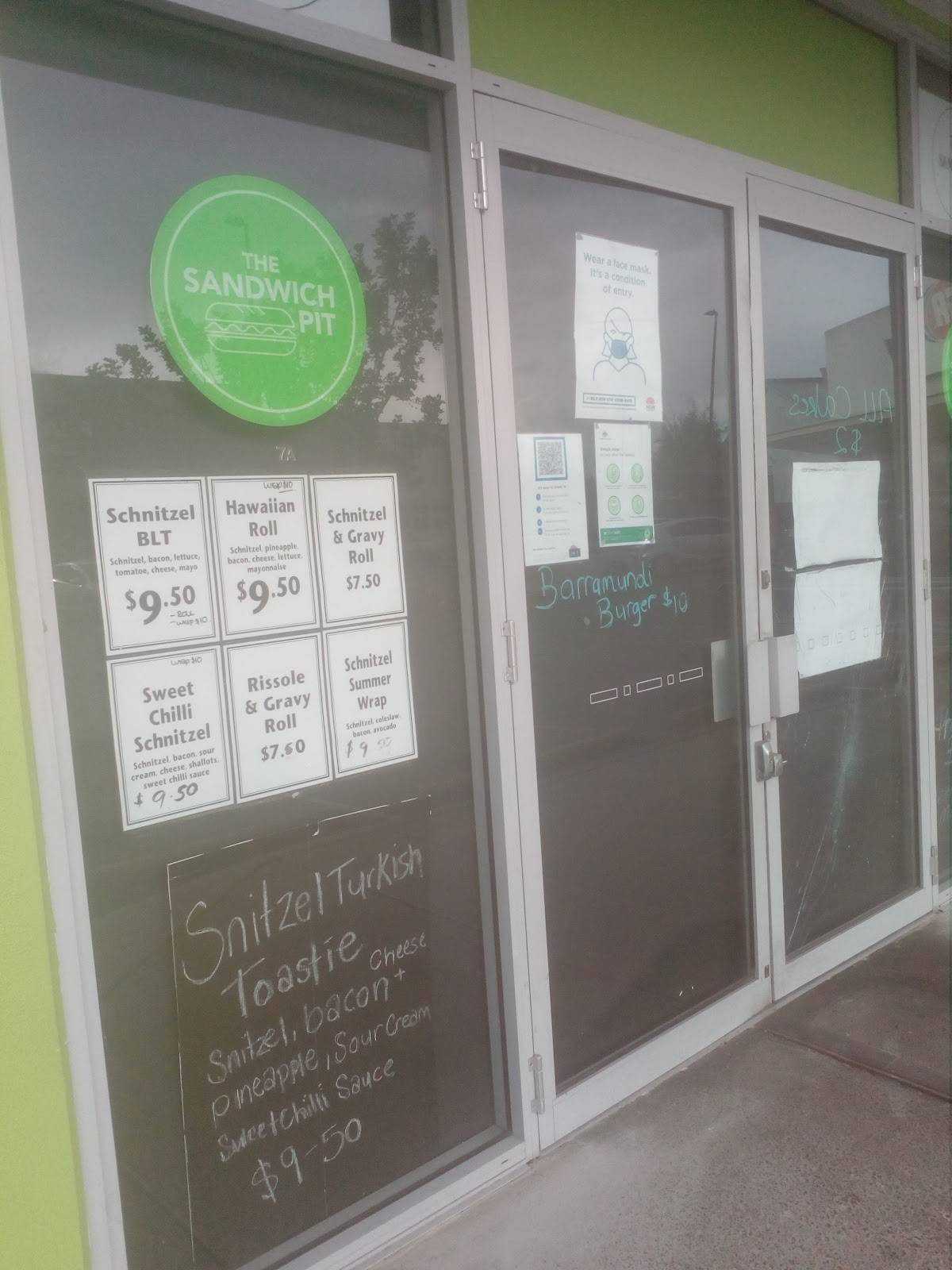 Menu at The Sandwich Pit cafe, Broadmeadow
