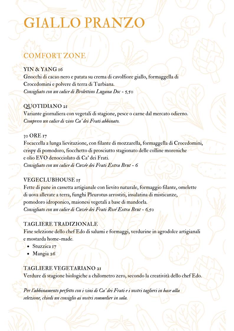 Menu di Caffetteria Pasticceria Bistrot La Fenice 