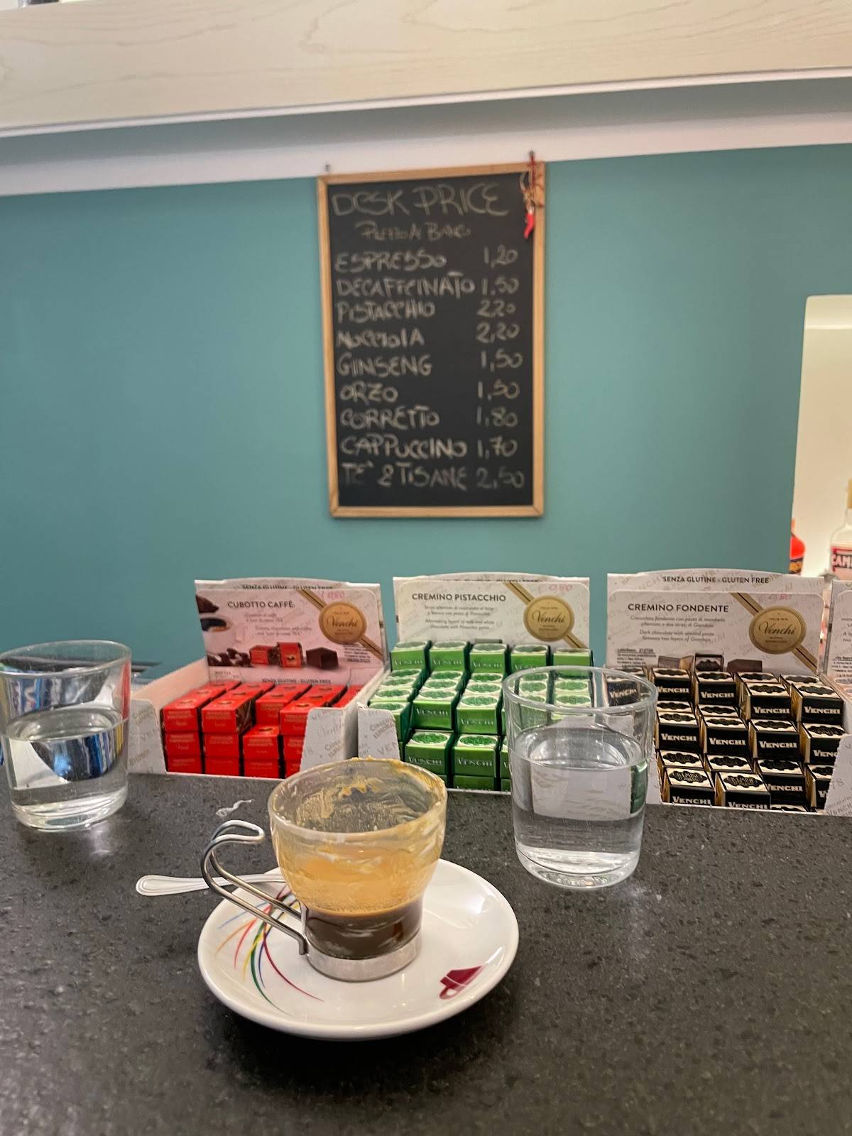 Menu di Caffè Svelato 