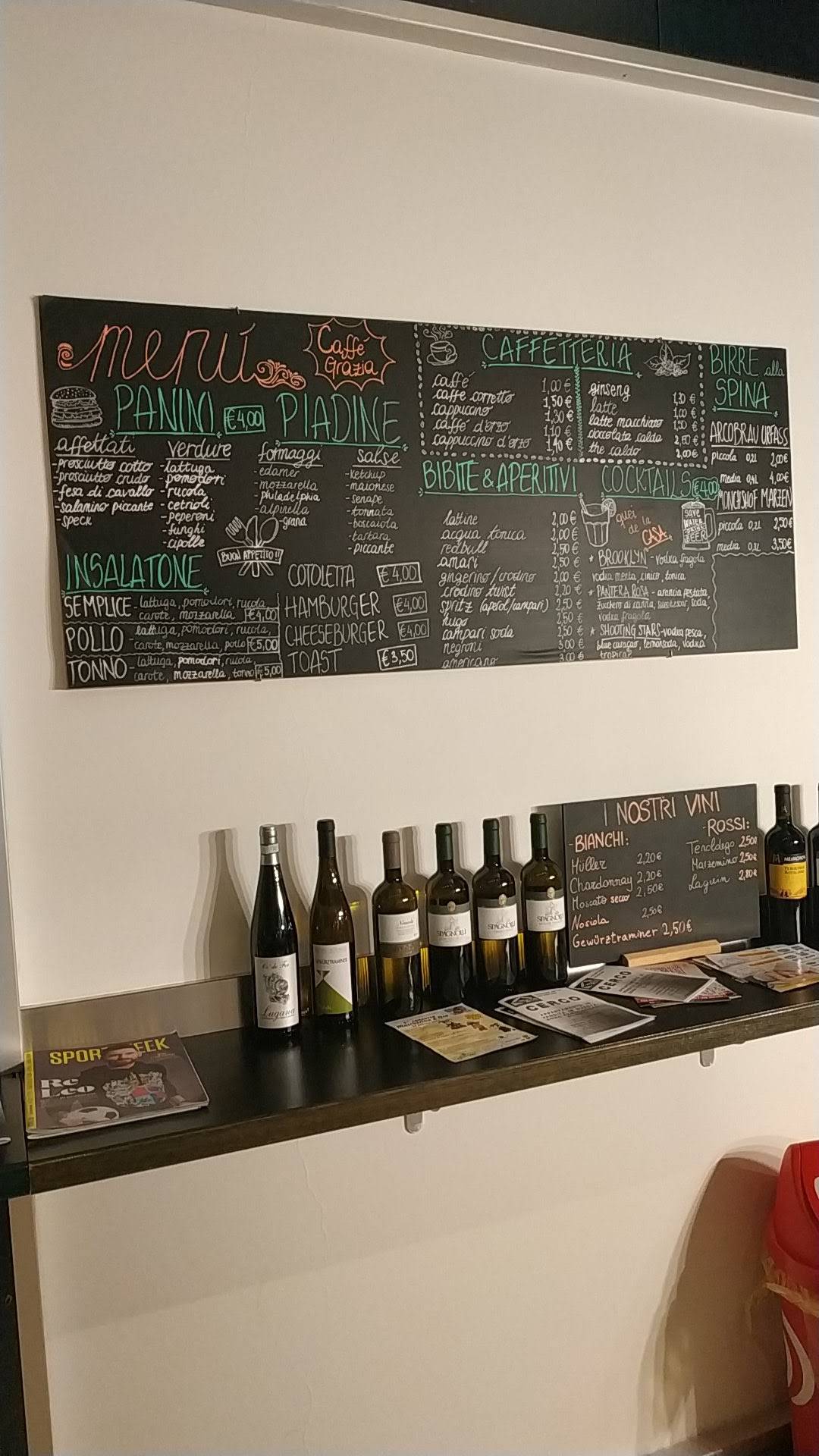 Menu di Caffè Grazia 