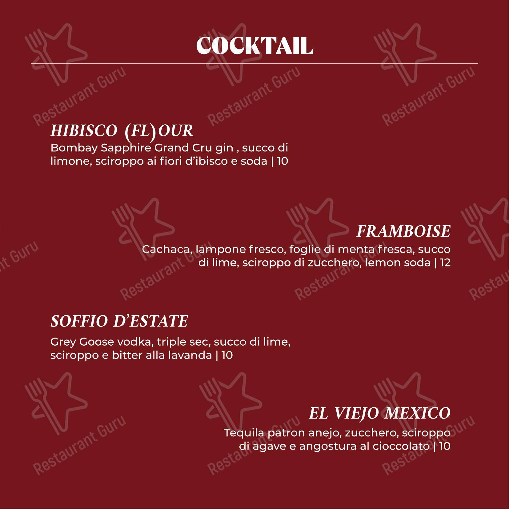 Основное меню per Osteria Roma in Fossano