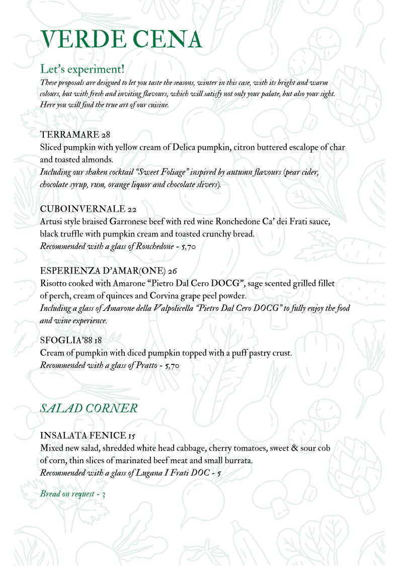 Menu di Caffetteria Pasticceria Bistrot La Fenice 