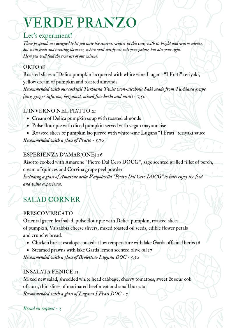 Menu di Caffetteria Pasticceria Bistrot La Fenice 