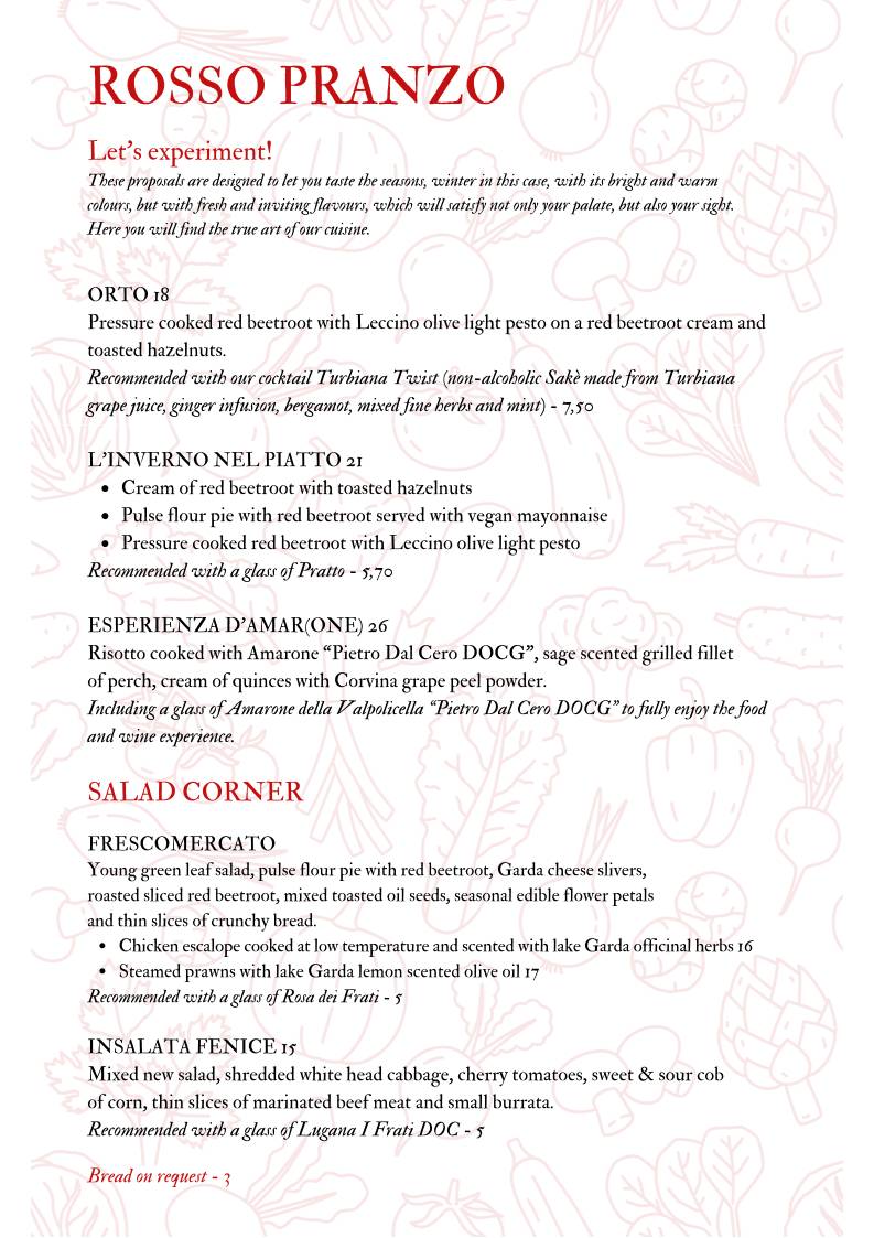 Menu di Caffetteria Pasticceria Bistrot La Fenice 