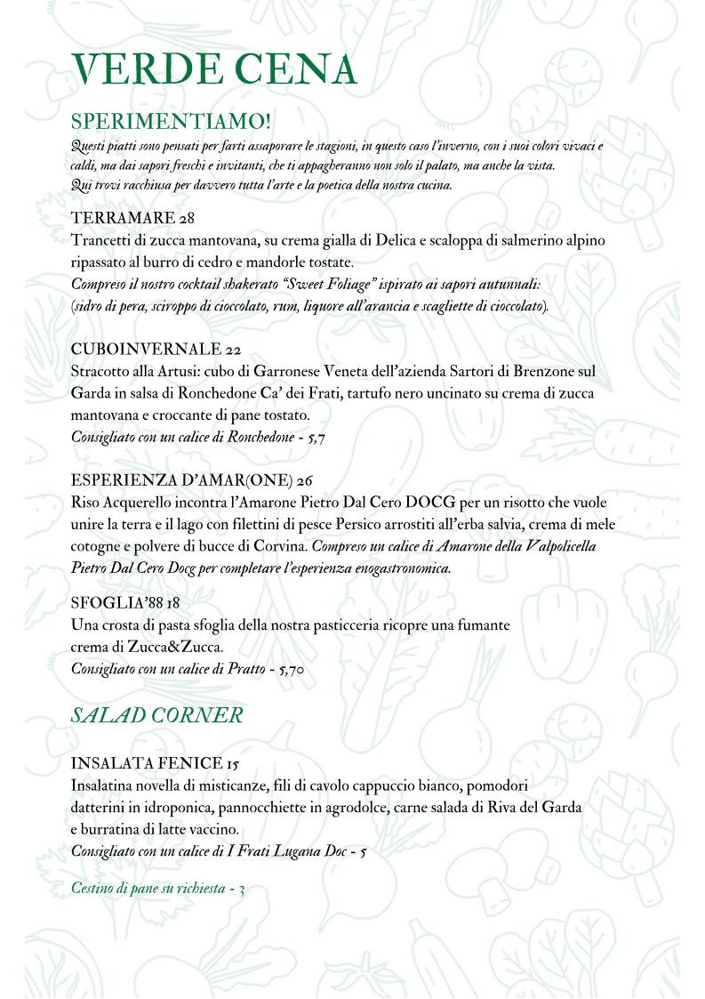 Menu di Caffetteria Pasticceria Bistrot La Fenice 