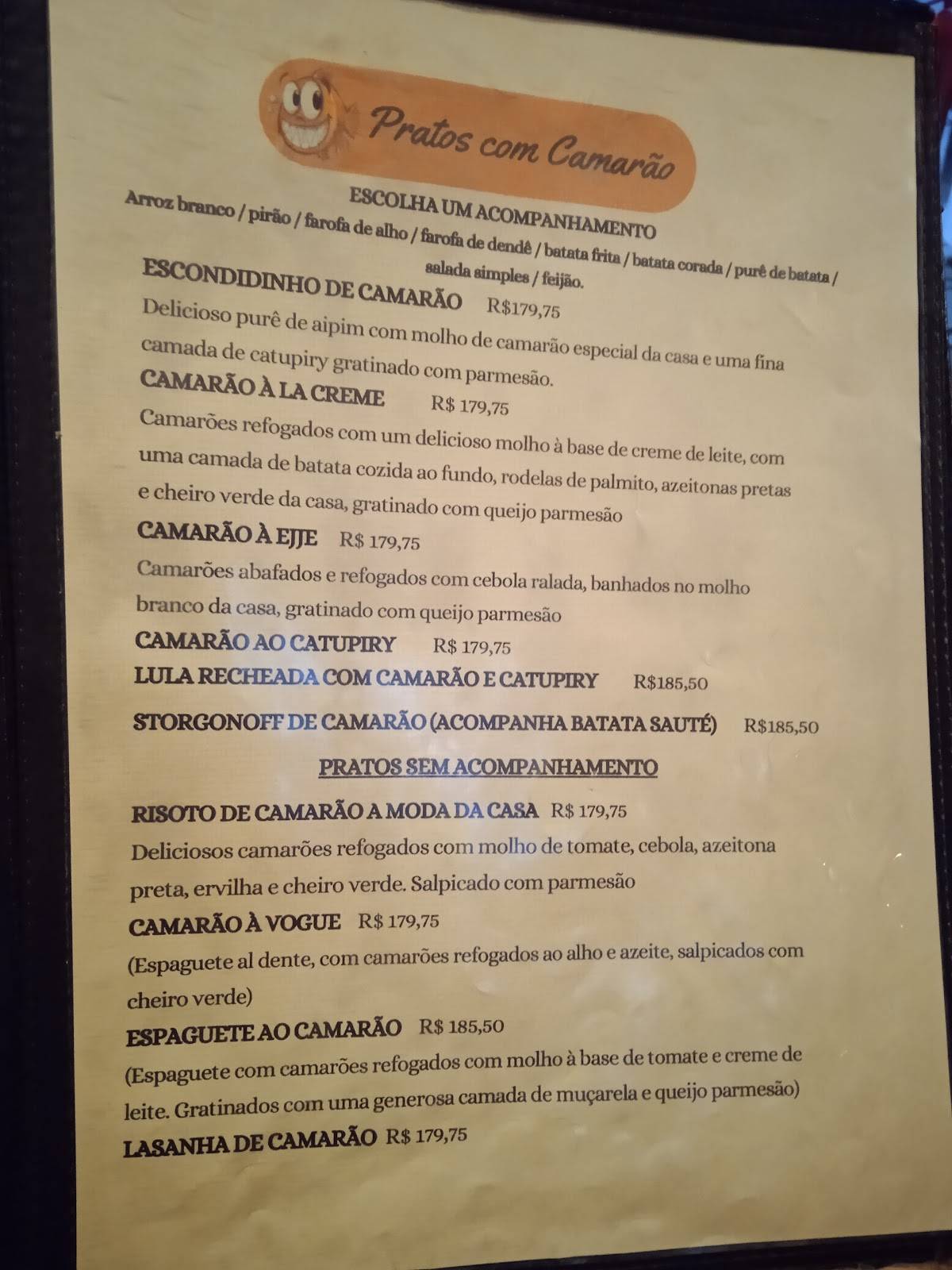 Caldo de Piranha Bar e Restaurante cardápio