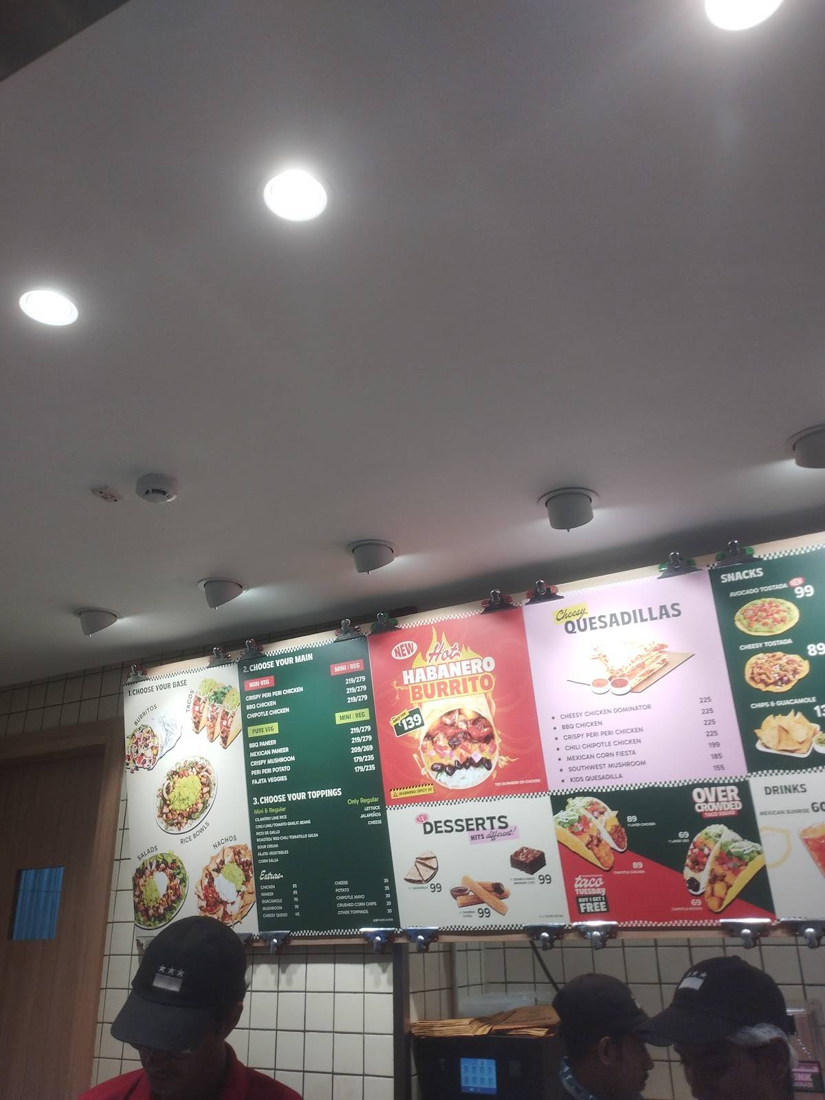 California Burrito Mexican Kitchen @ Chennai Airport Aerohub Mall menu