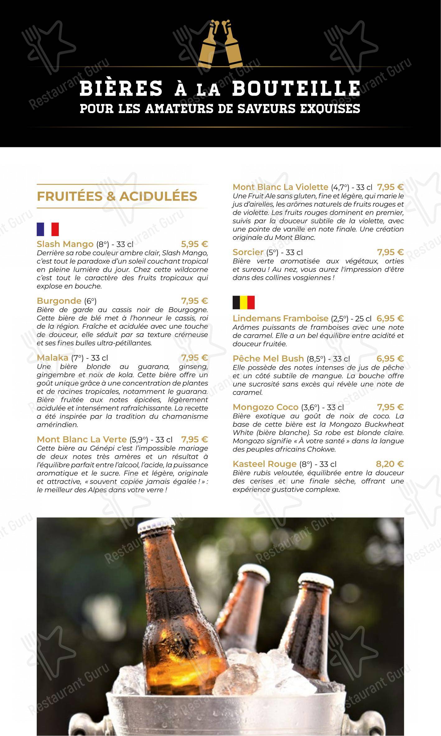 Menu pour Callahan Pub & Brasserie Besançon - Menu