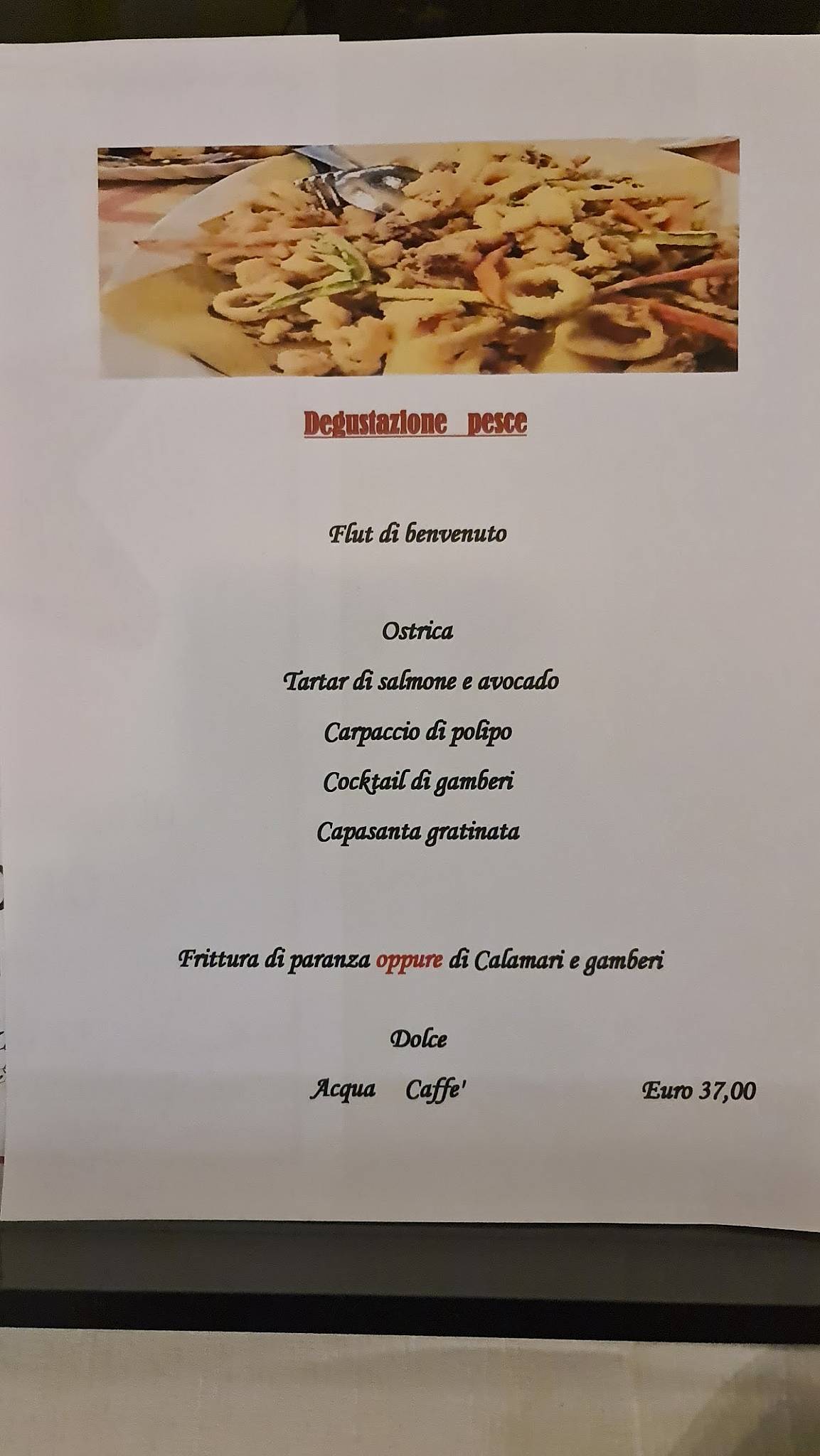 Menu di Il Pappagallo 