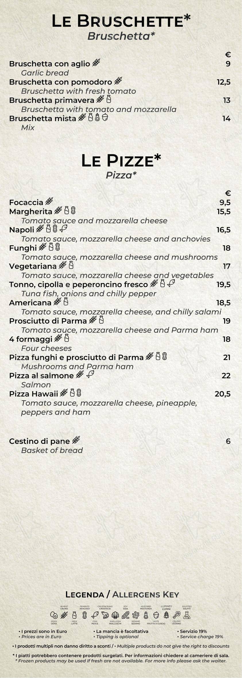 菜单 per Canova Piazza del Popolo ristorante