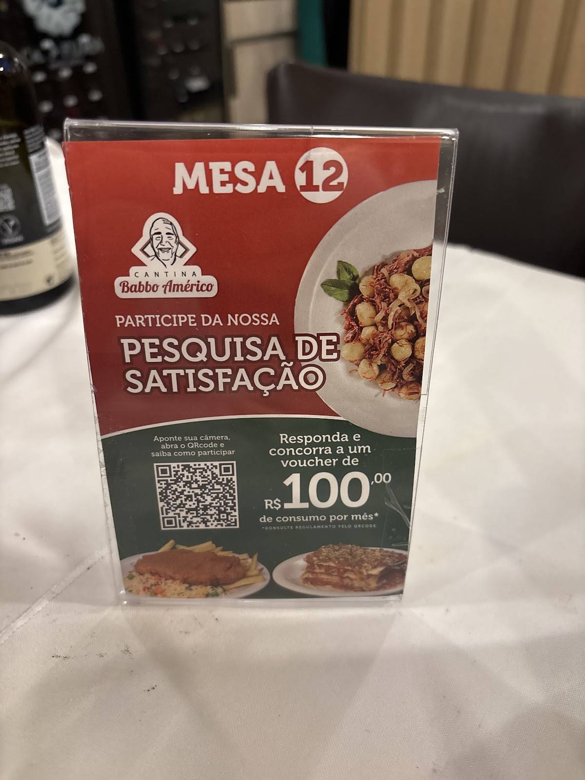 Cantina Babbo Américo cardápio