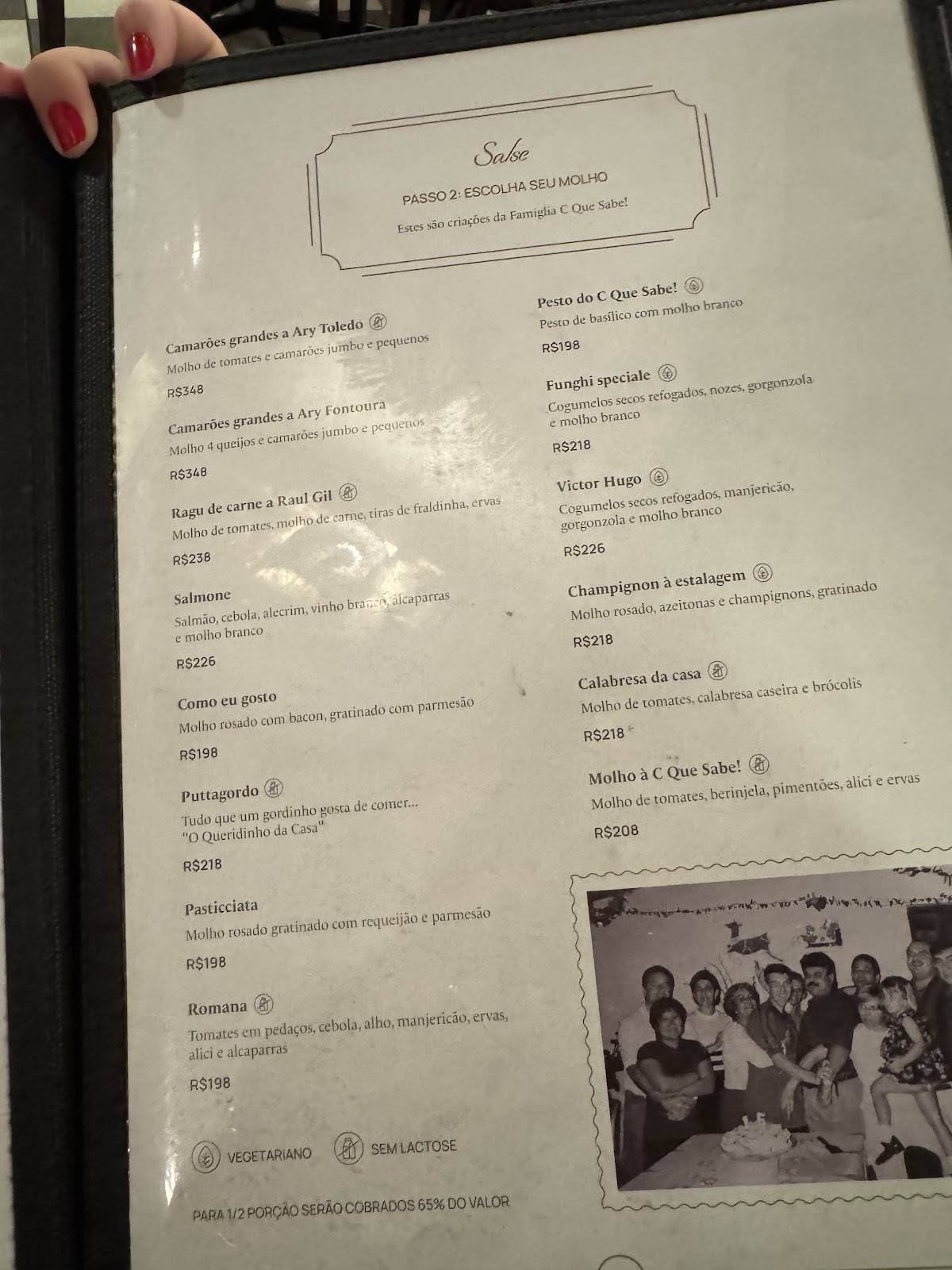 Cantina C...Que Sabe! cardápio