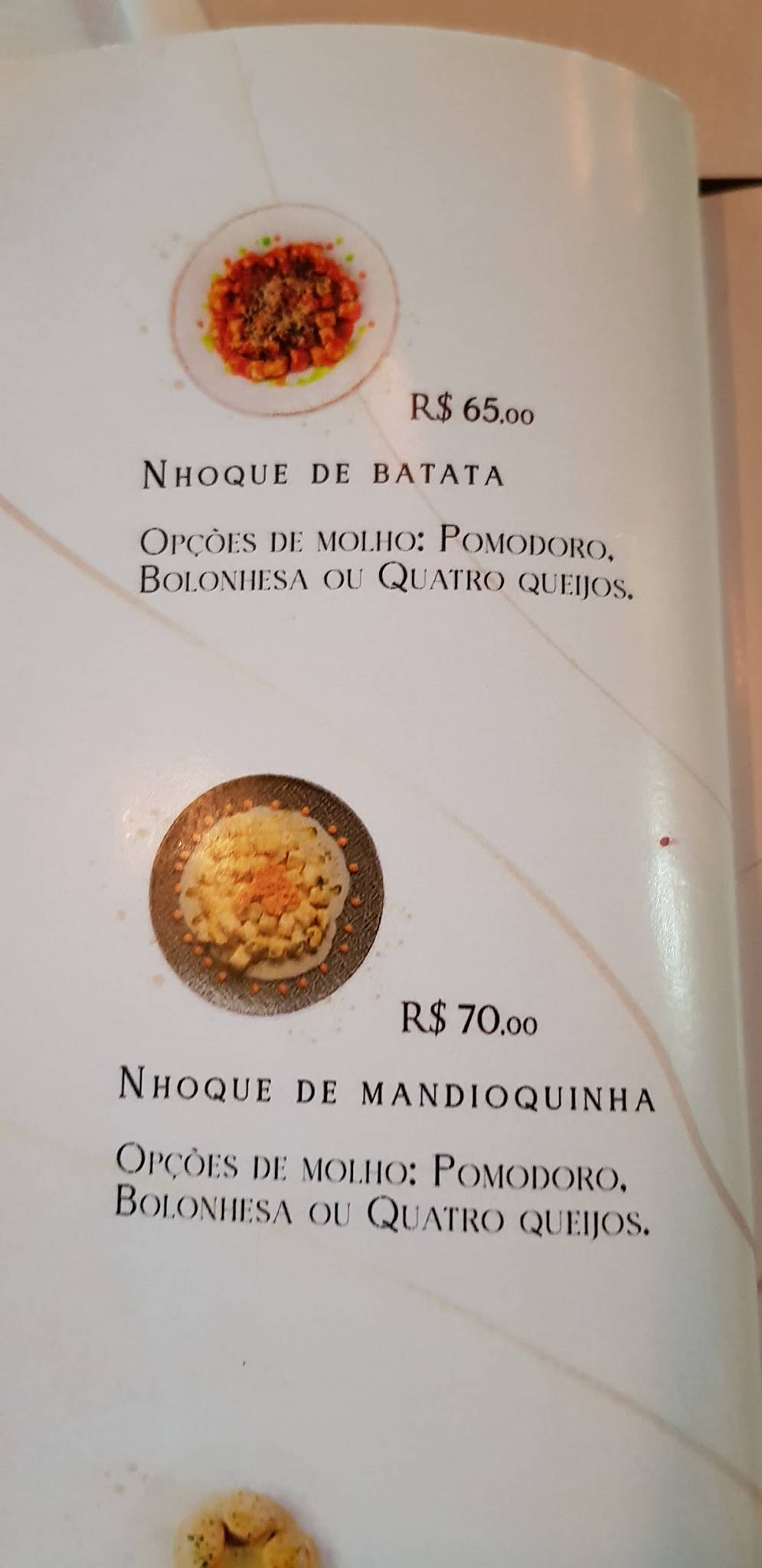 Cantina Piovanelli cardápio