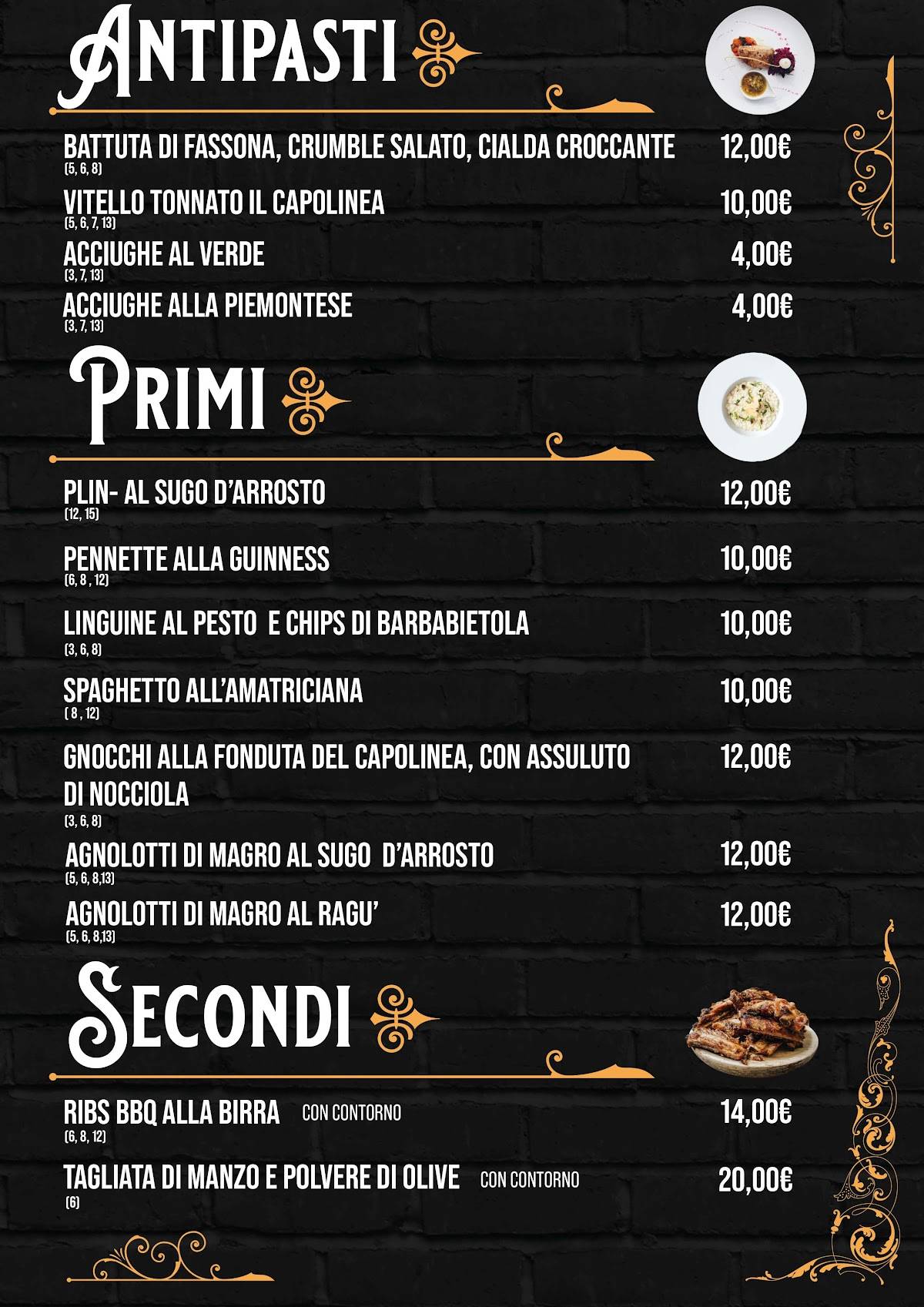 Menu di Il Capolinea Birreria Bistrò 
