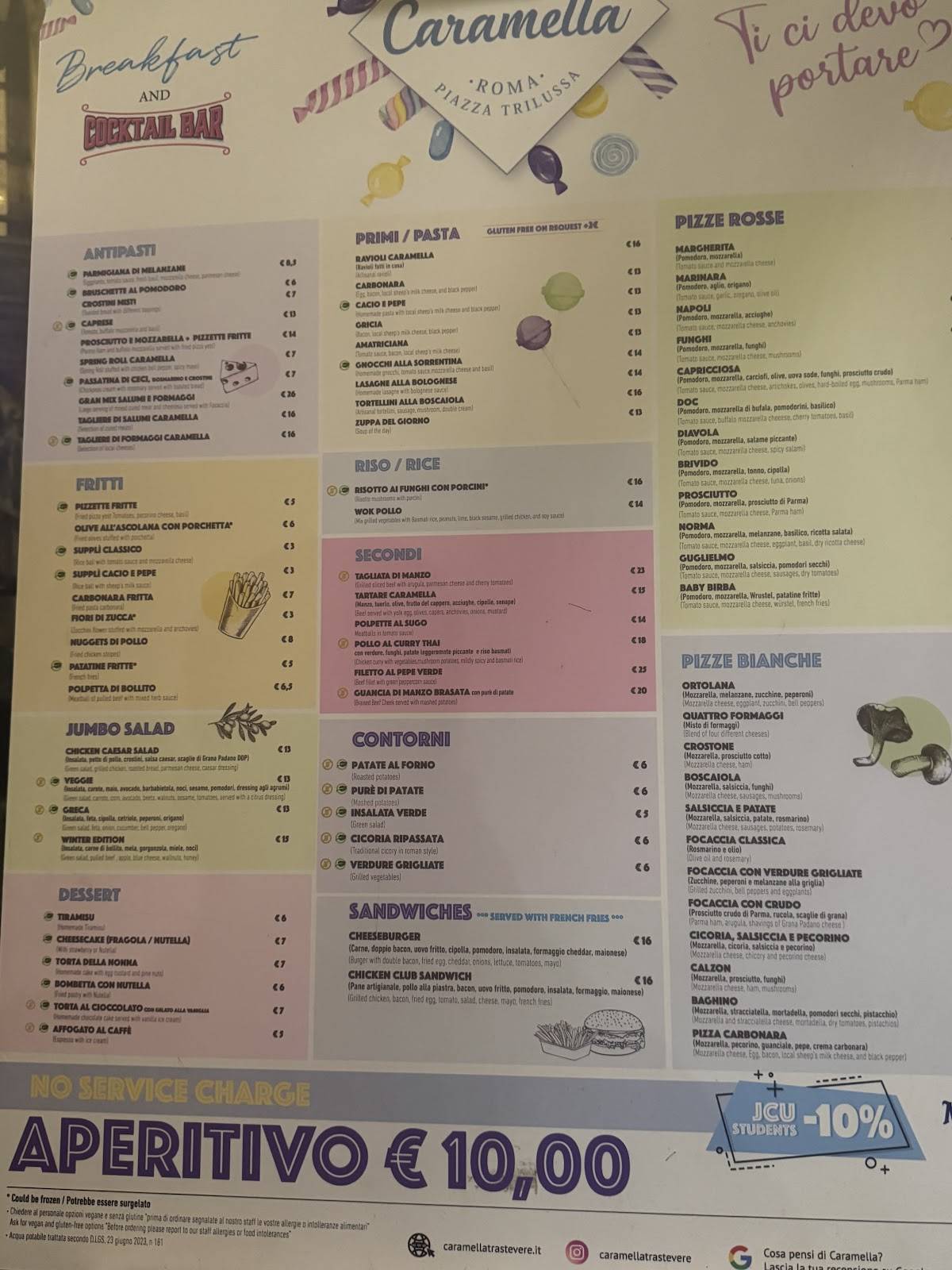 Menu di Caramella 